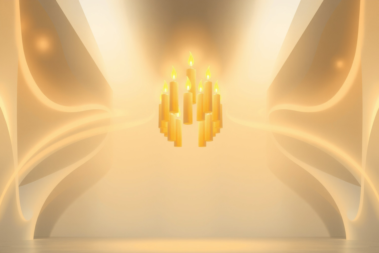 Le candele in chiesa simboleggiano fede e speranza interiore.