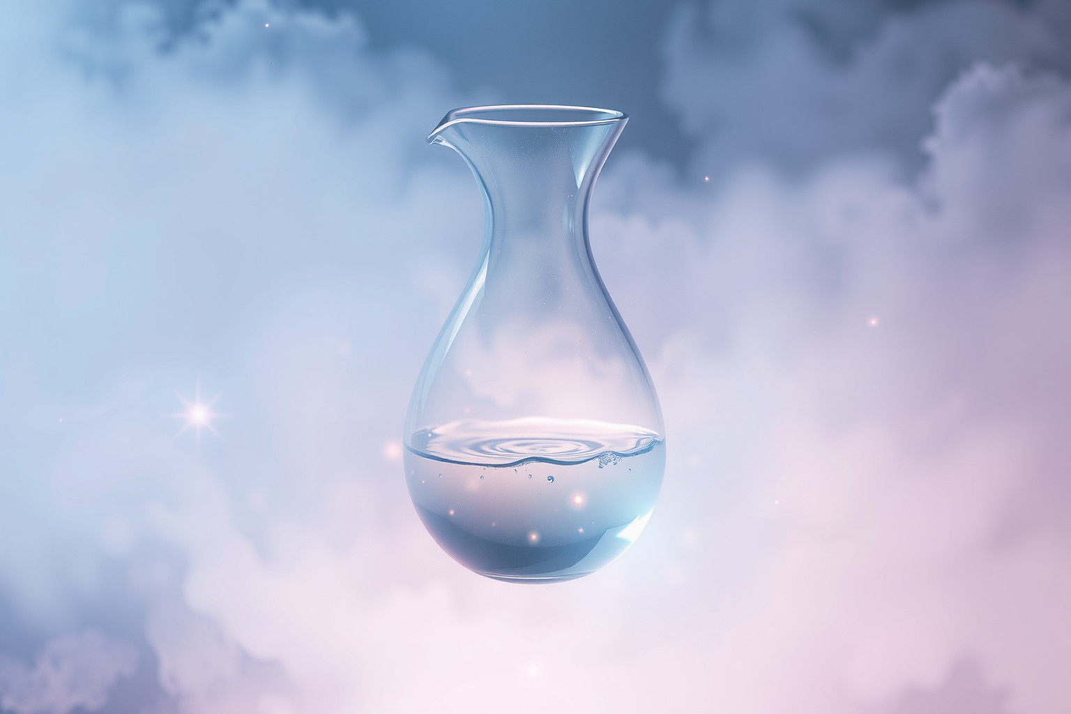 La caraffa di cristallo simboleggia purezza e chiarezza interiore.
