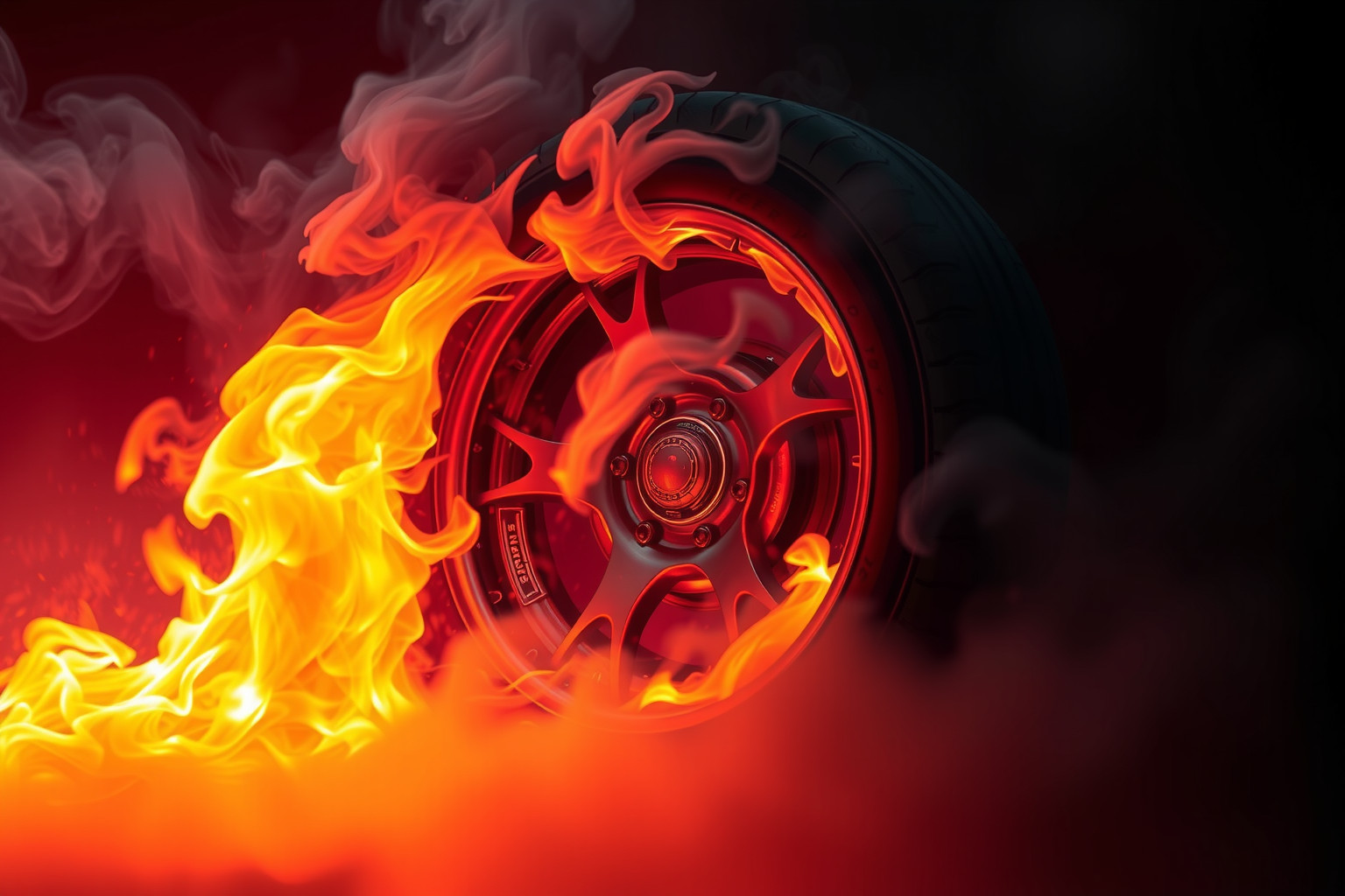 Sognare cerchioni che prendono fuoco simboleggia rabbia esplosiva e cambiamenti.