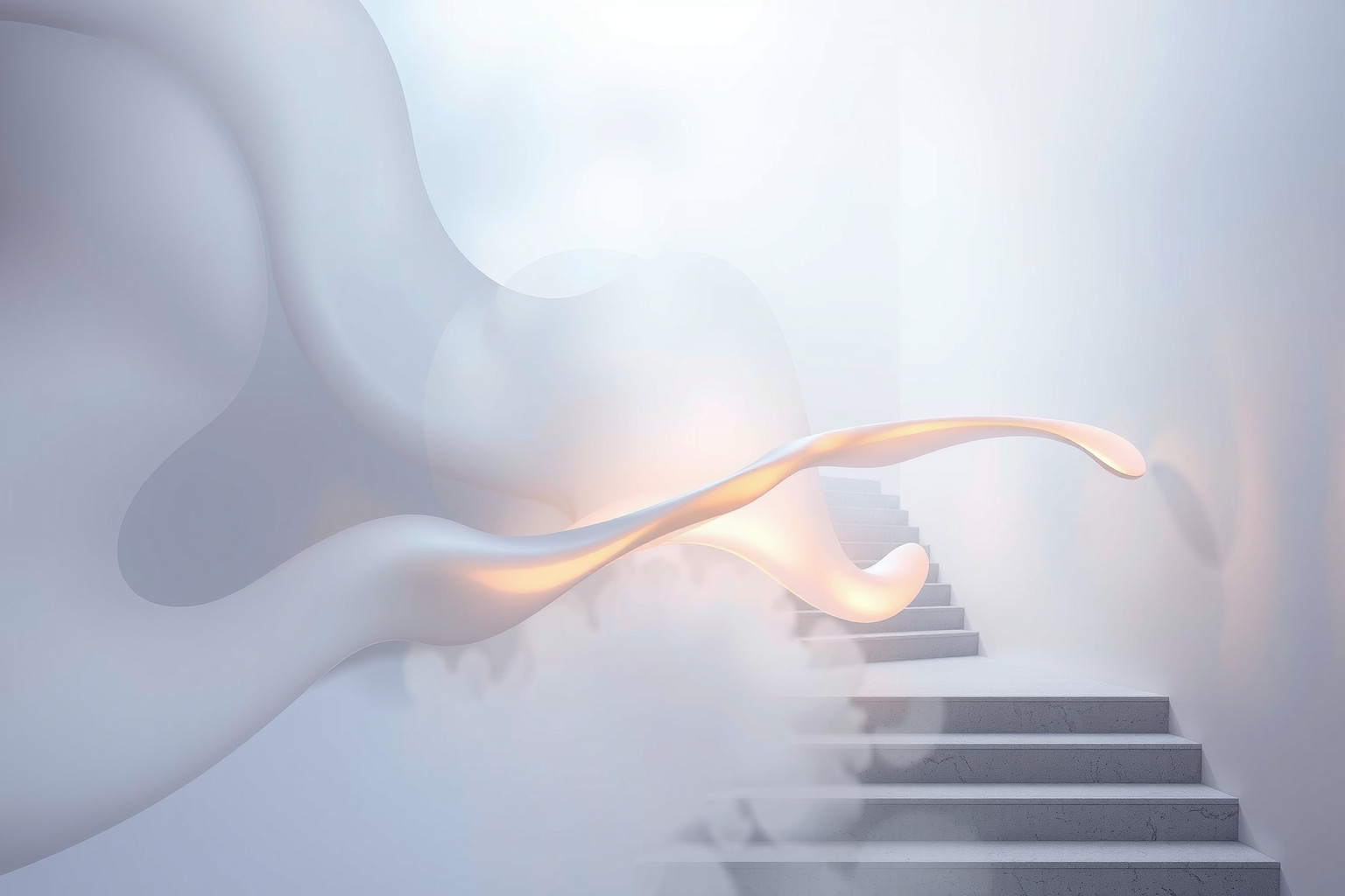 Il corrimano che cambia forma simboleggia l’adattabilità al cambiamento.