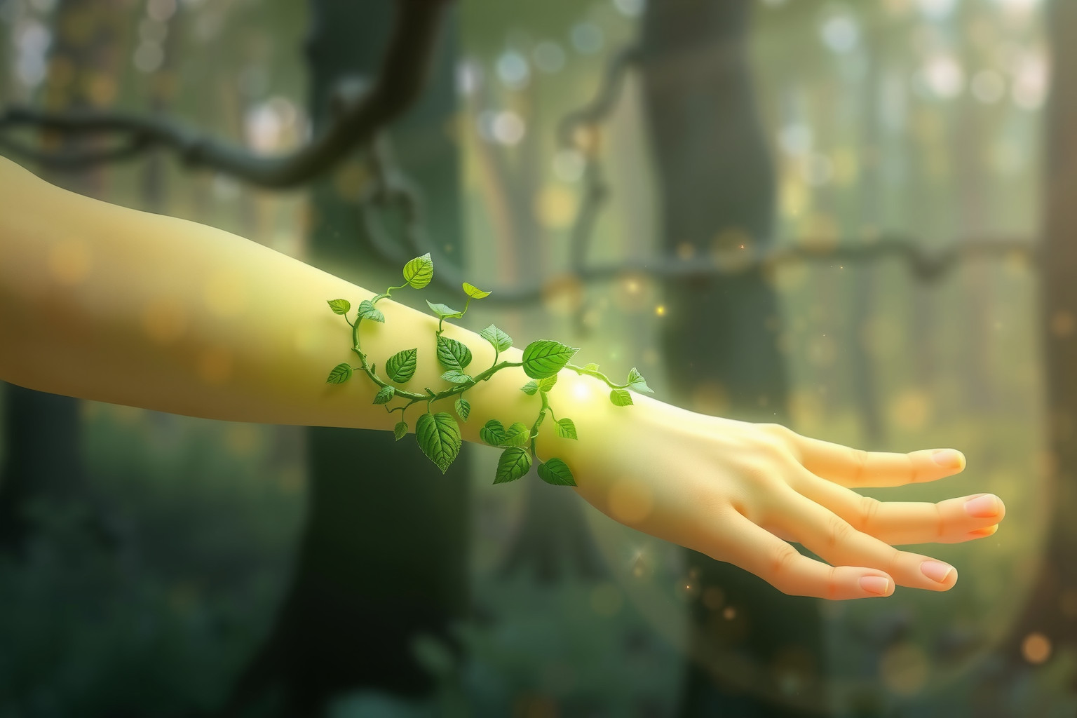 La fascia verde simboleggia rinnovamento e guarigione interiore.