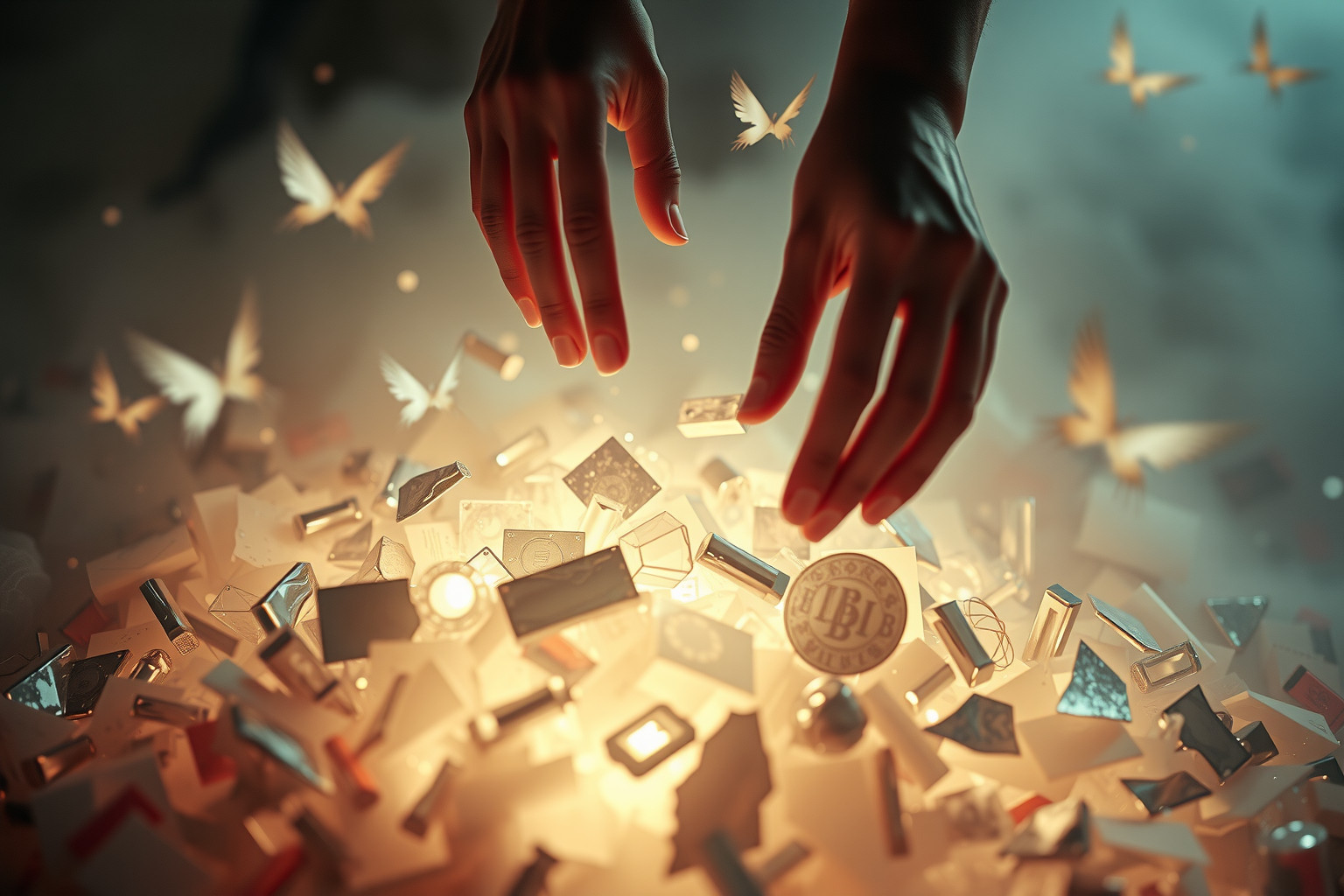 Frugare nella pattumiera simboleggia rimorso e necessità di perdono.