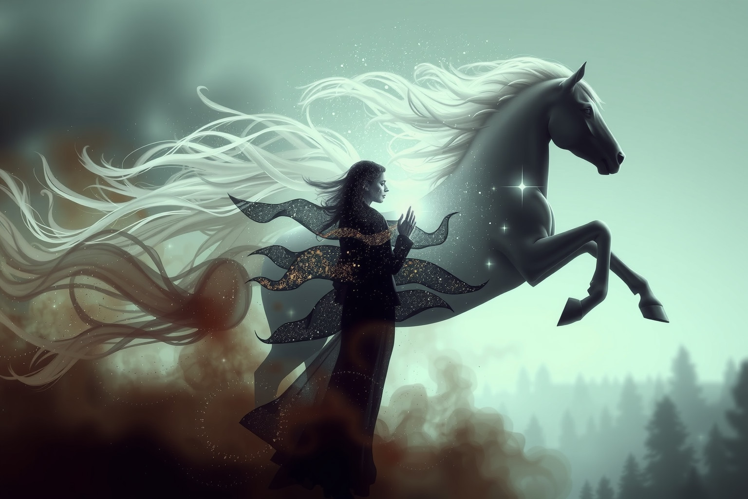 Galoppare con un cavallo selvaggio simboleggia libertà e istinti repressi.