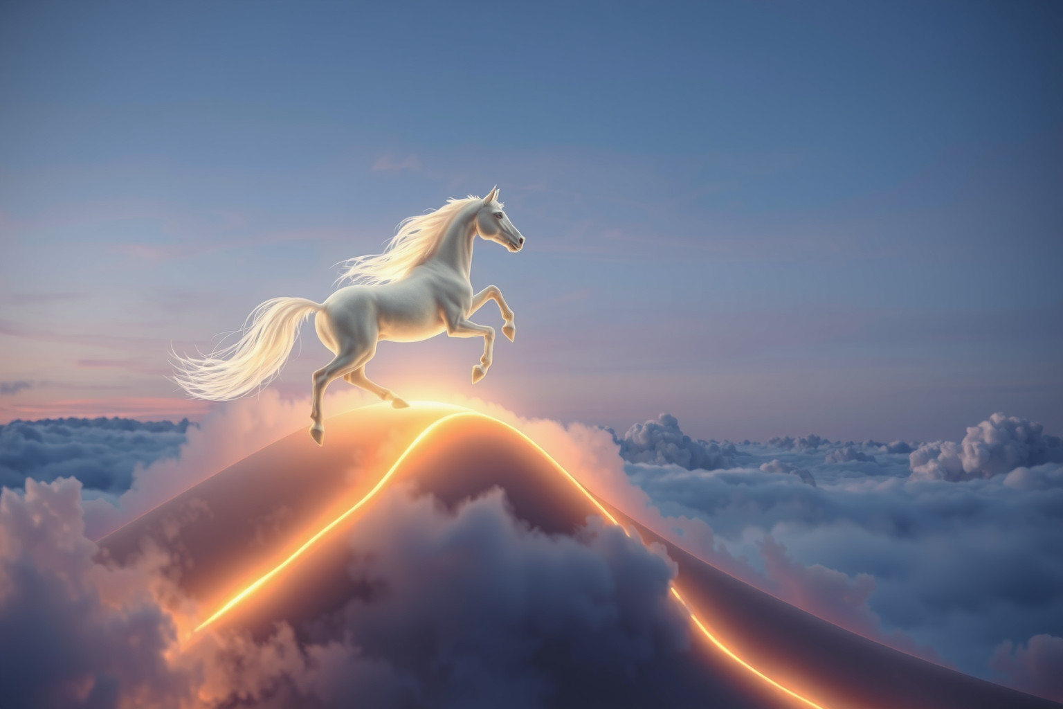 Galoppare in salita simboleggia forza e determinazione nelle difficoltà.