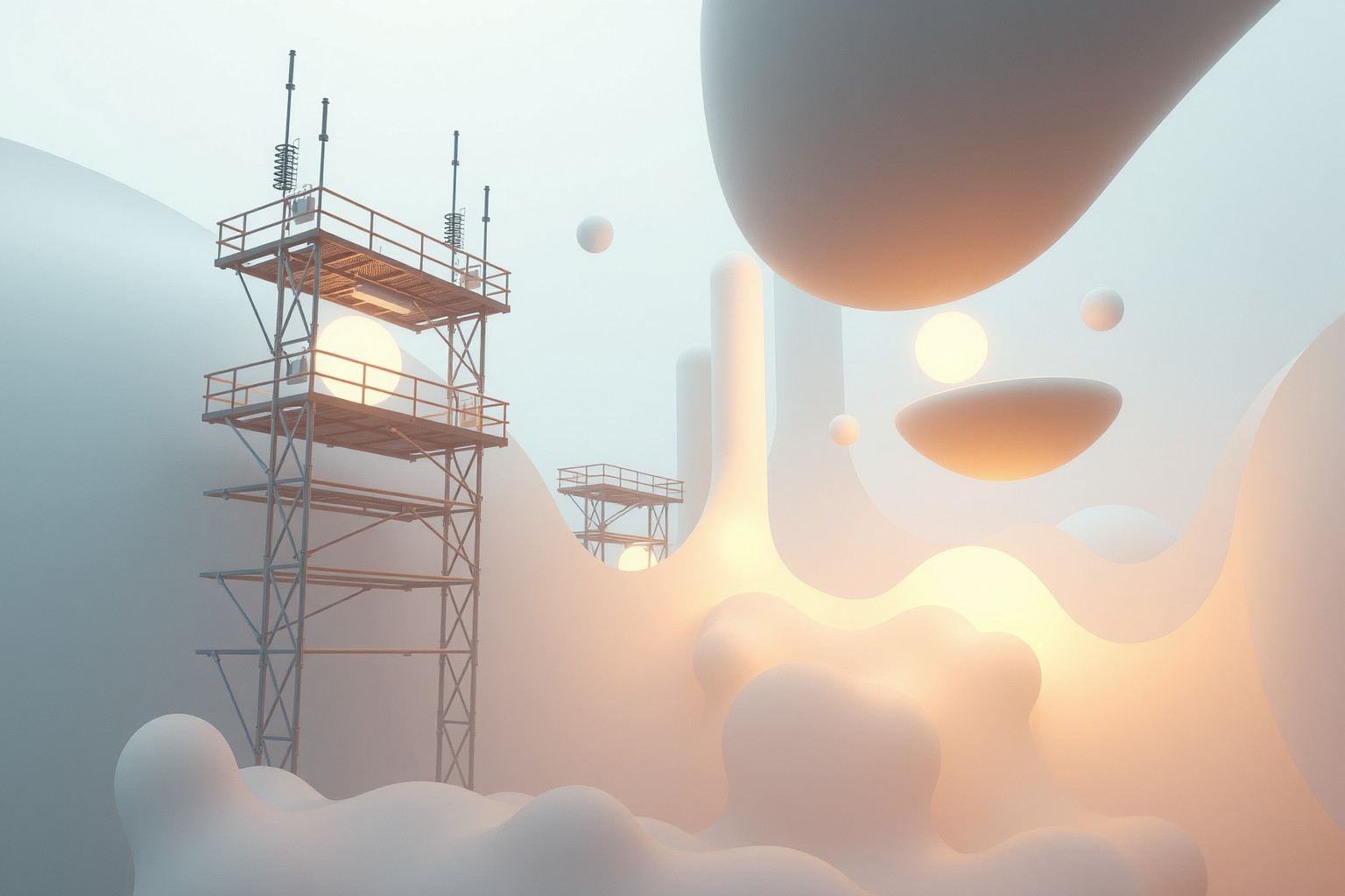 Guardare giù in cantiere simboleggia crescita e nuove opportunità.