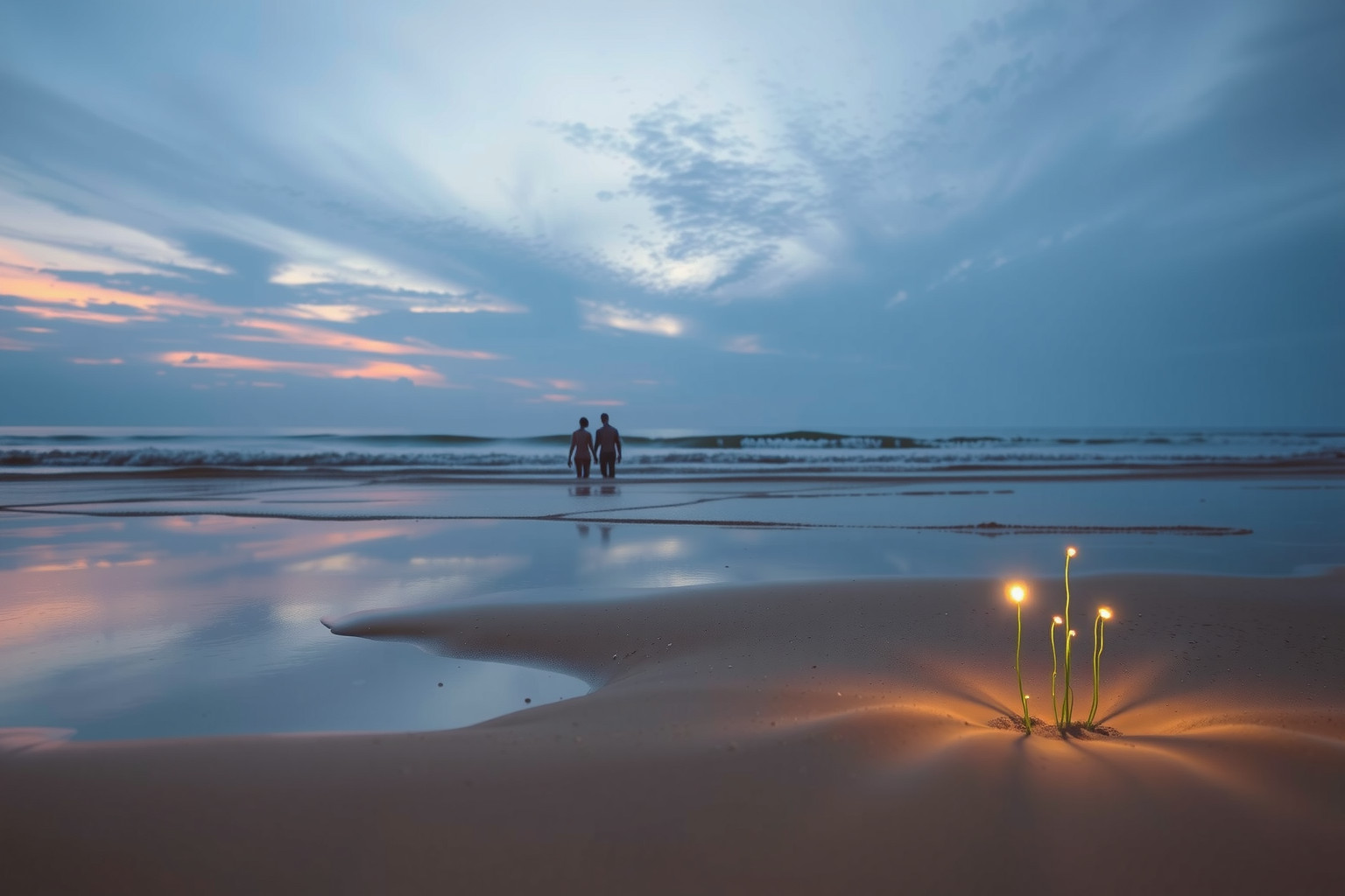 La marea bassa simboleggia momenti di introspezione e rinascita personale.