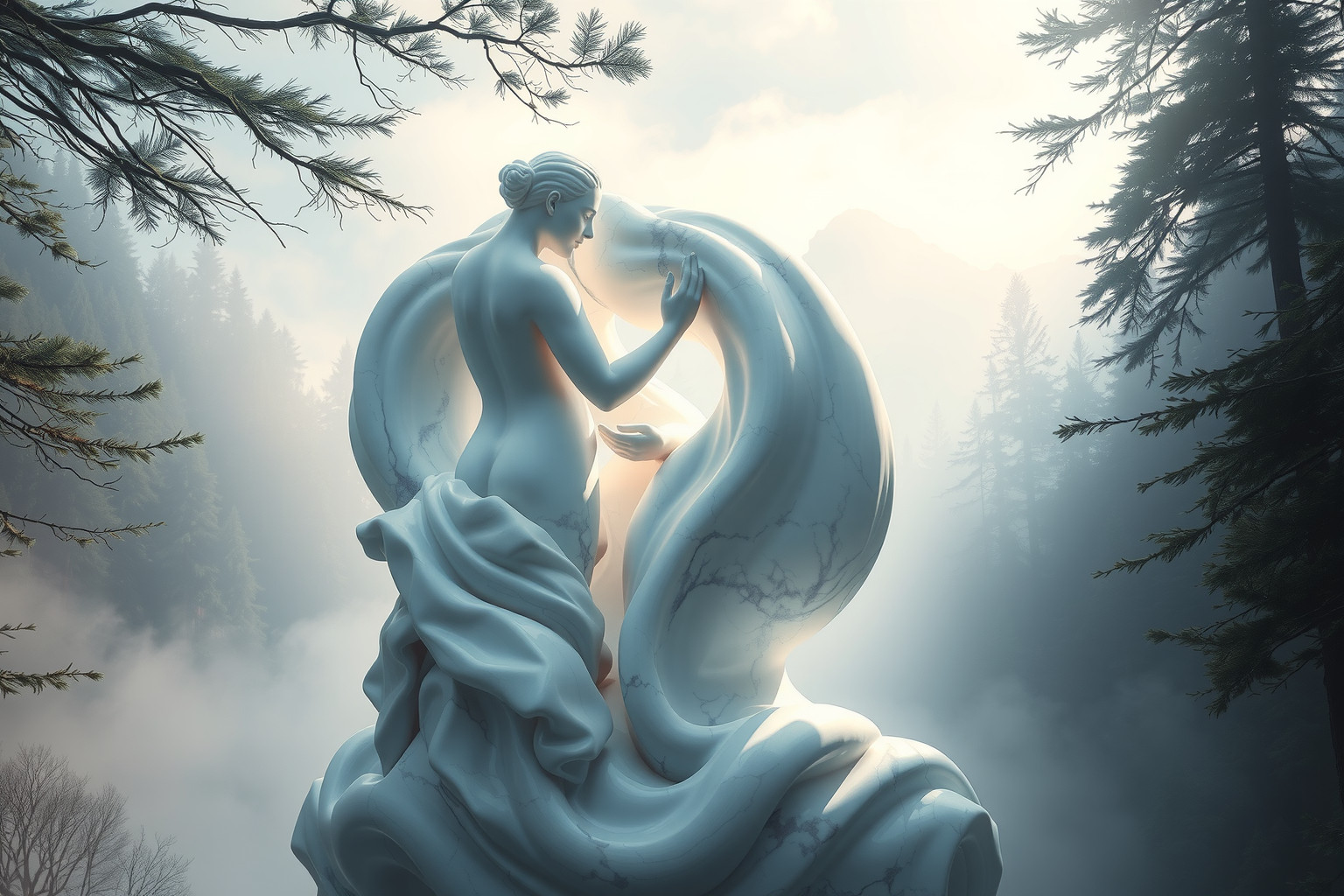 Il marmo in natura simboleggia equilibrio e spiritualità profonda.