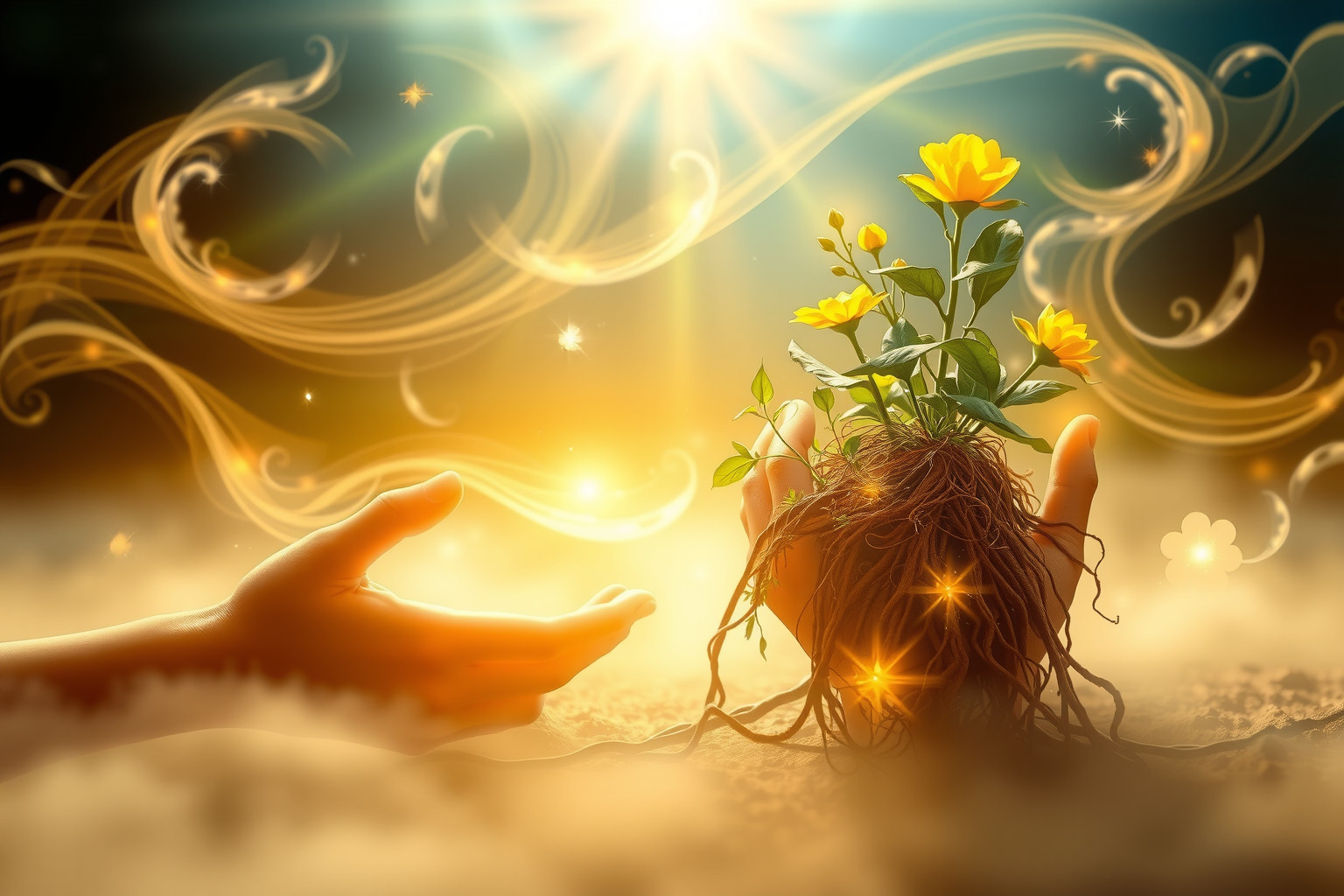 Nutrire la terra simboleggia crescita, abbondanza e rinnovamento interno.