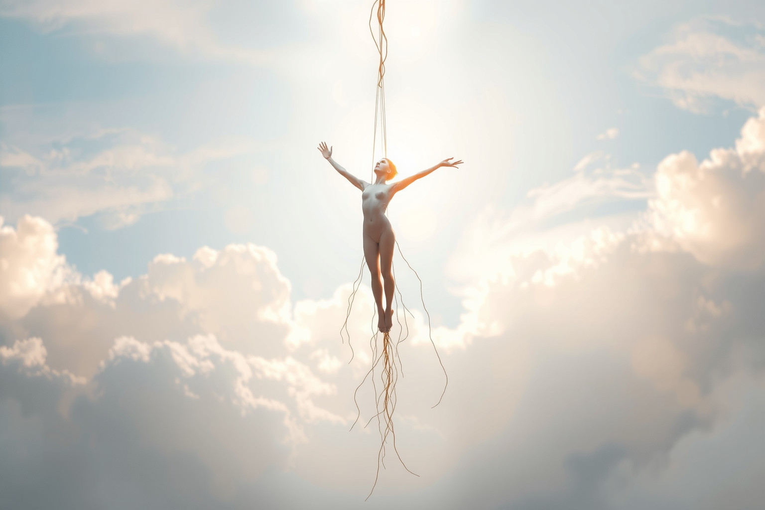 Le radici aeree simboleggiano la ricerca di libertà senza vincoli.