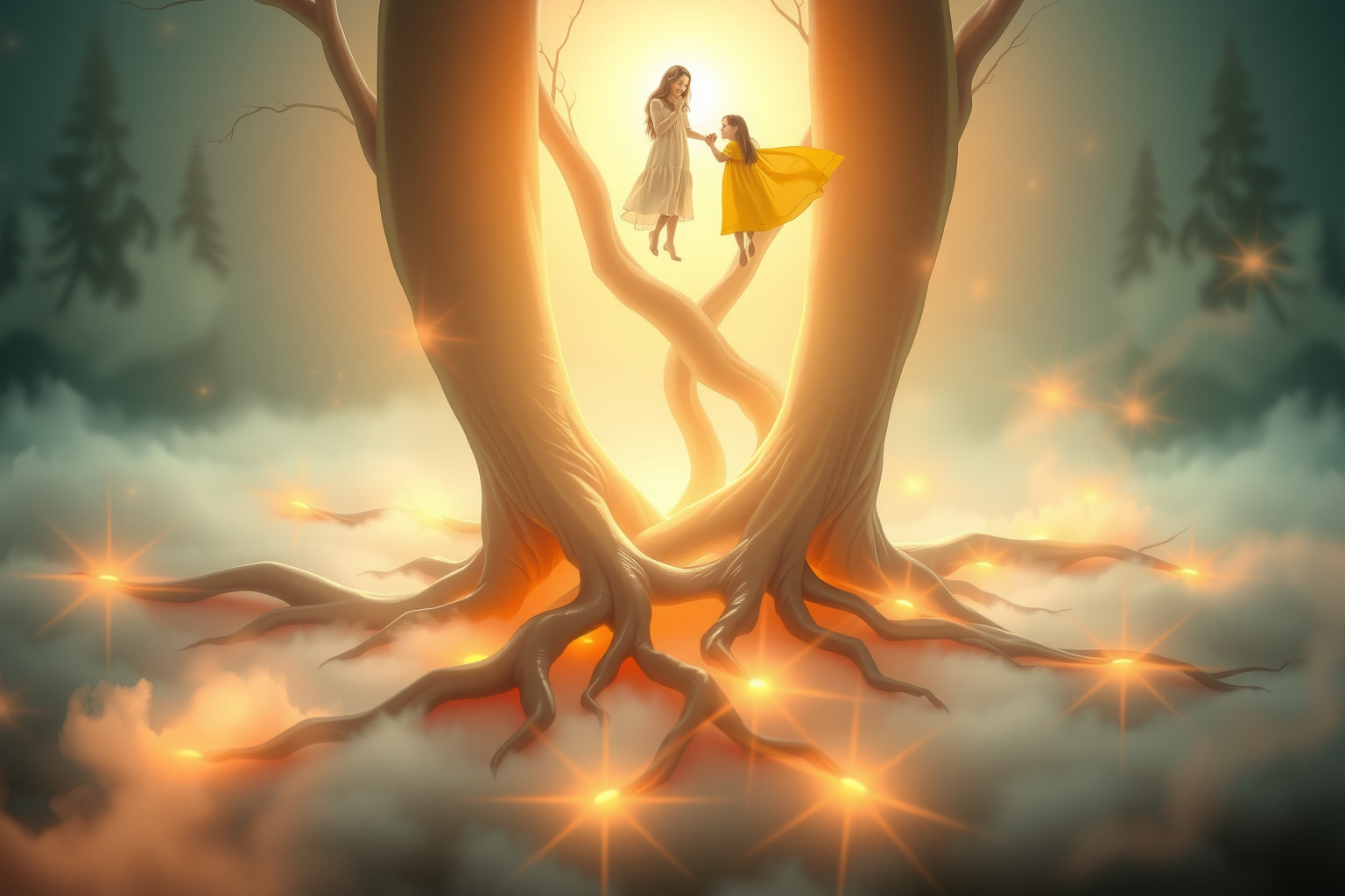 Le radici simboleggiano l'unione profonda con la propria comunità.