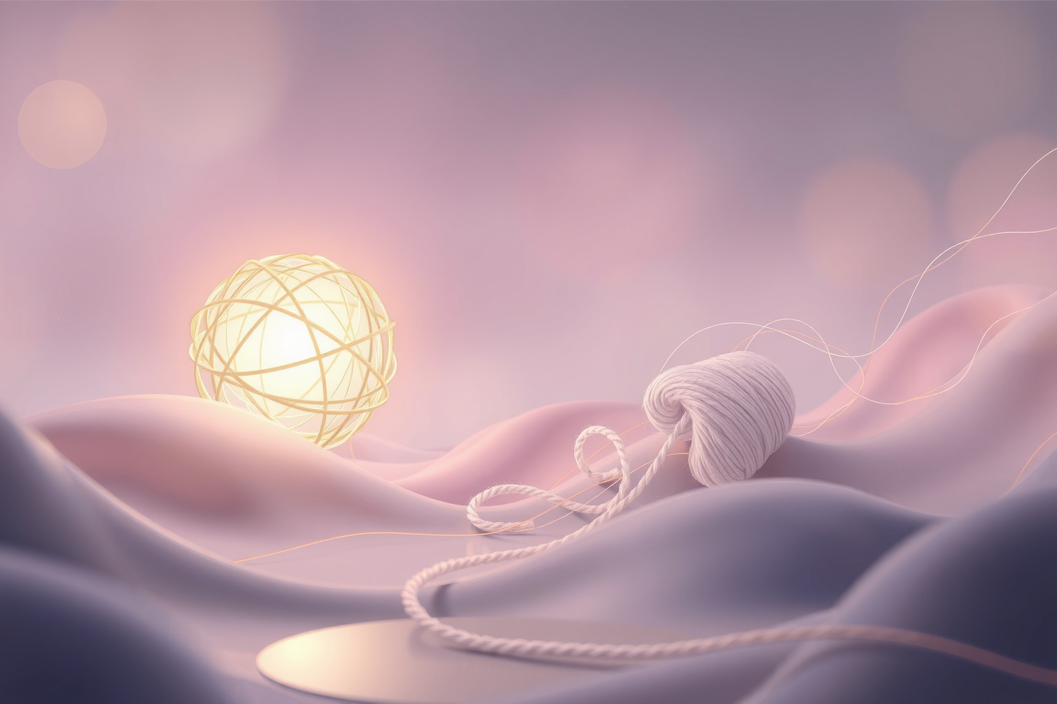 Rotolare un gomitolo simboleggia pazienza e crescita interiore costante.