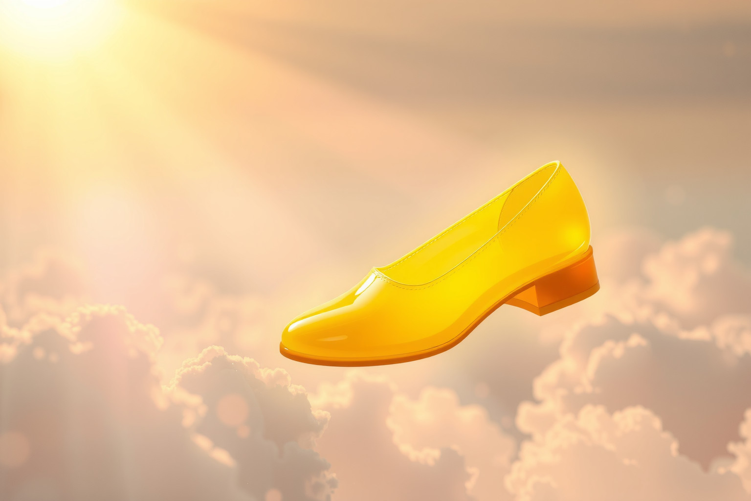 Le scarpe di vernice gialle simboleggiano ottimismo e gioia interiore.