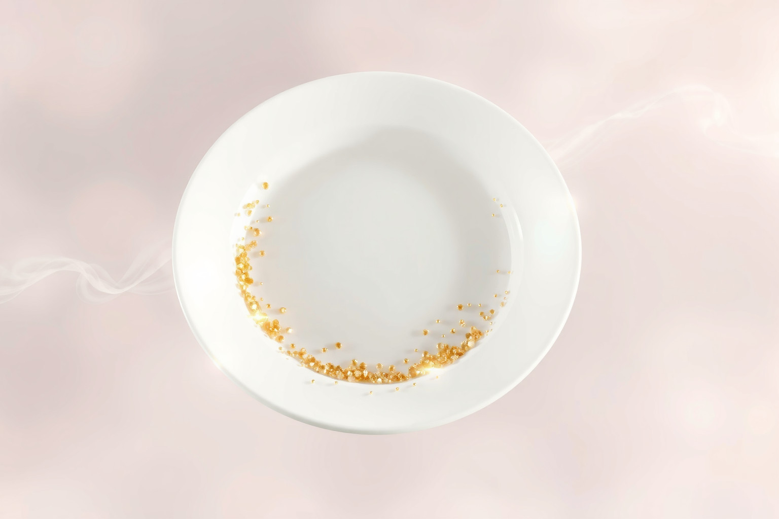 Il semolino in piatto pulito simboleggia purezza e rinascita interiore.