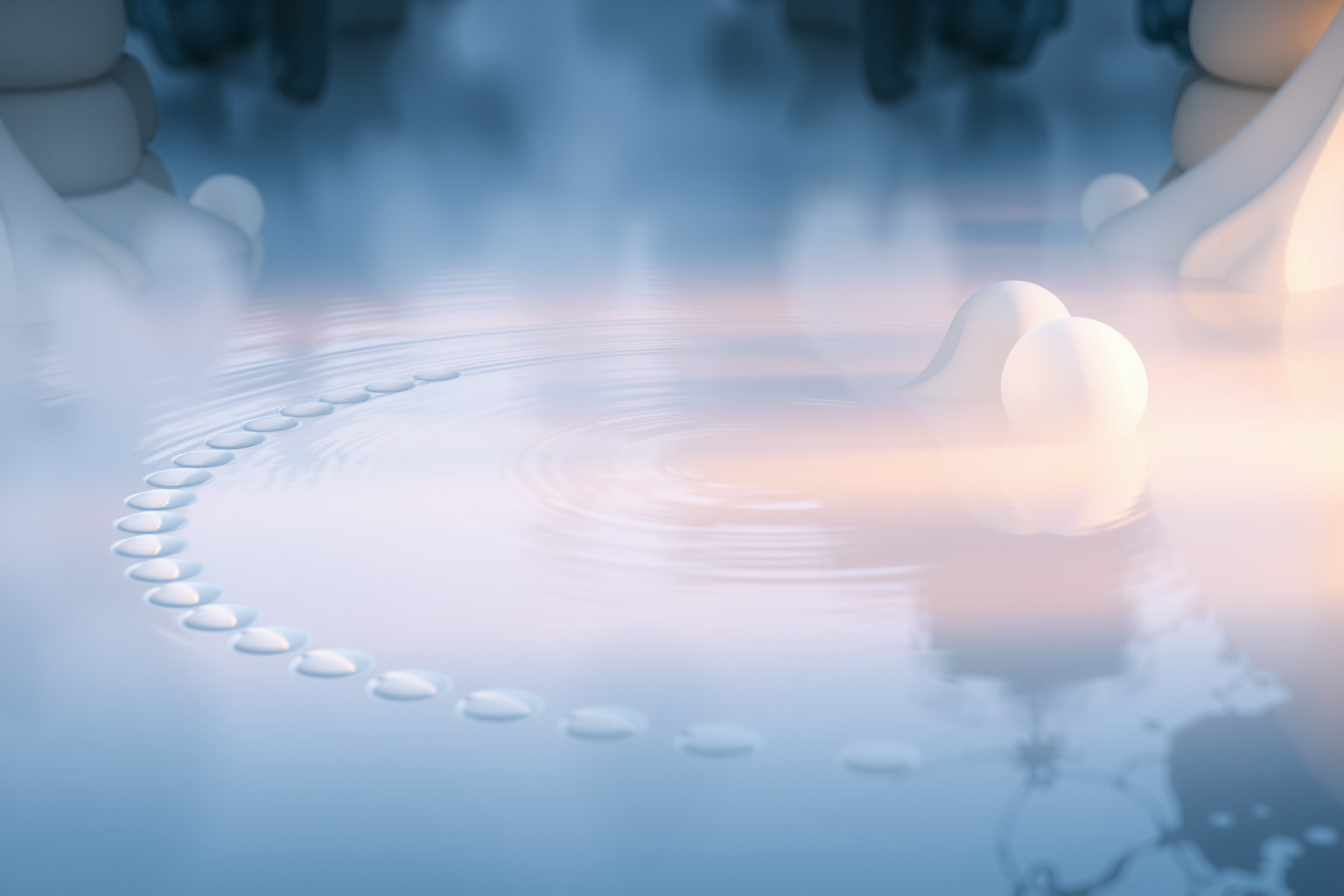 Camminare intorno allo stagno simboleggia riflessione e crescita interiore.