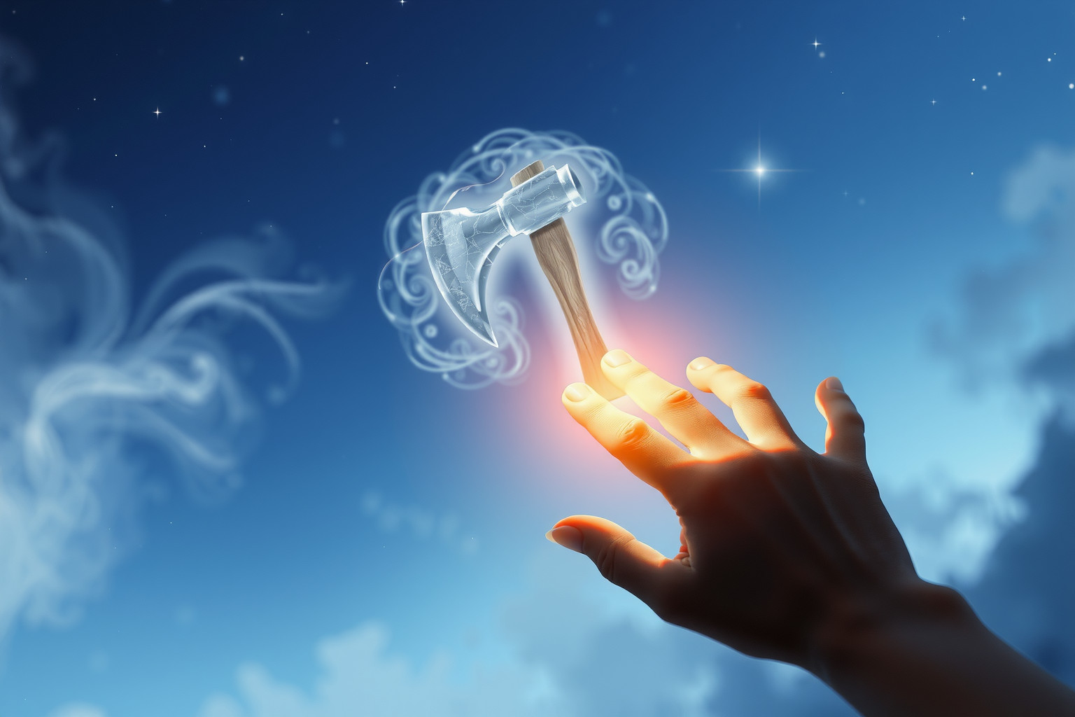 Sognare di comprare un'ascia simboleggia nuovi inizi e forza interiore.