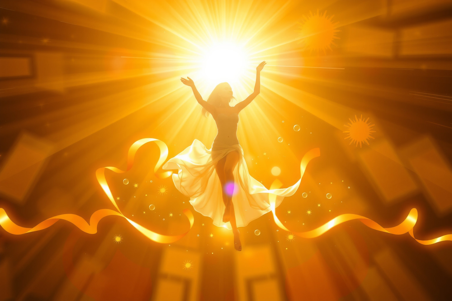 Sognare di danzare sotto il sole simboleggia gioia e libertà.