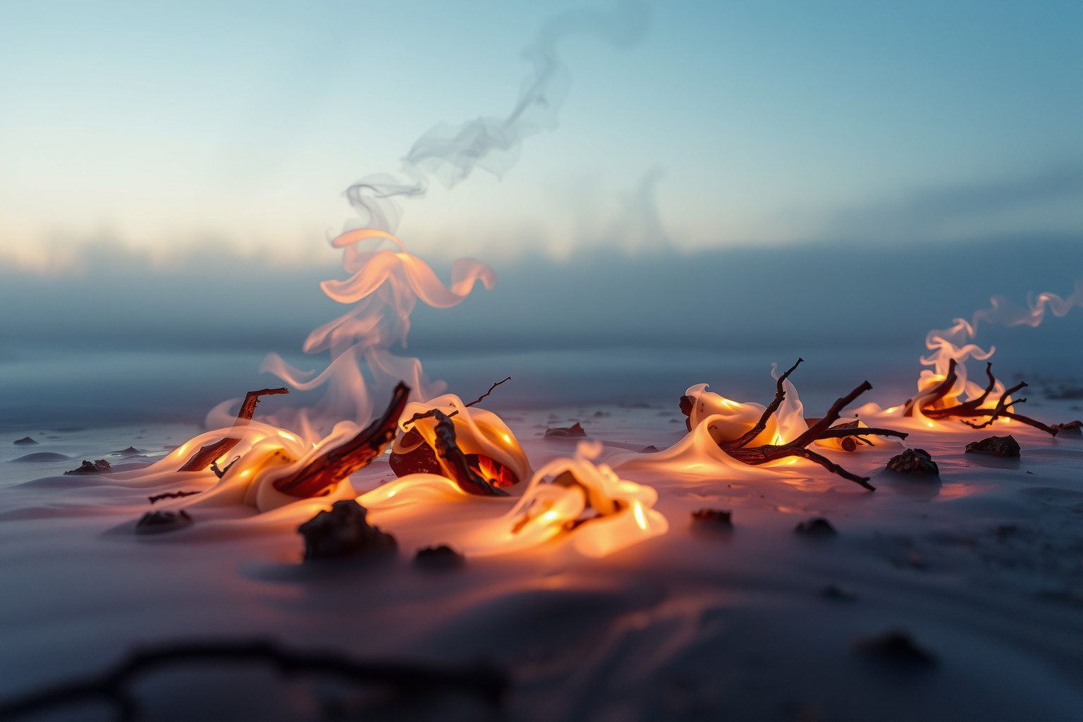 Sognare detriti marini in fiamme simboleggia trasformazione interiore profonda.