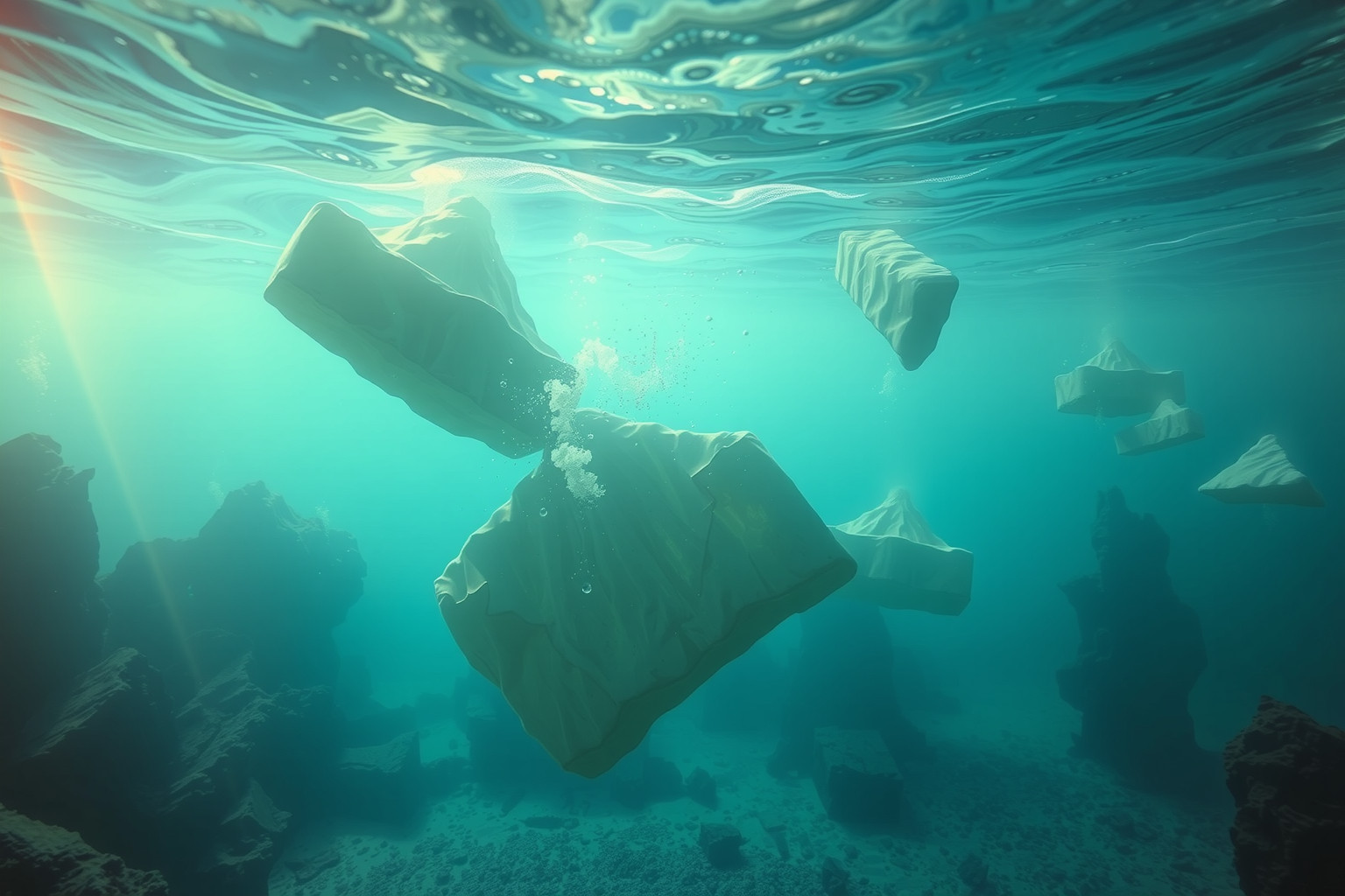 Sognare detriti marini giganti simboleggia emozioni sommerse e paure profonde.