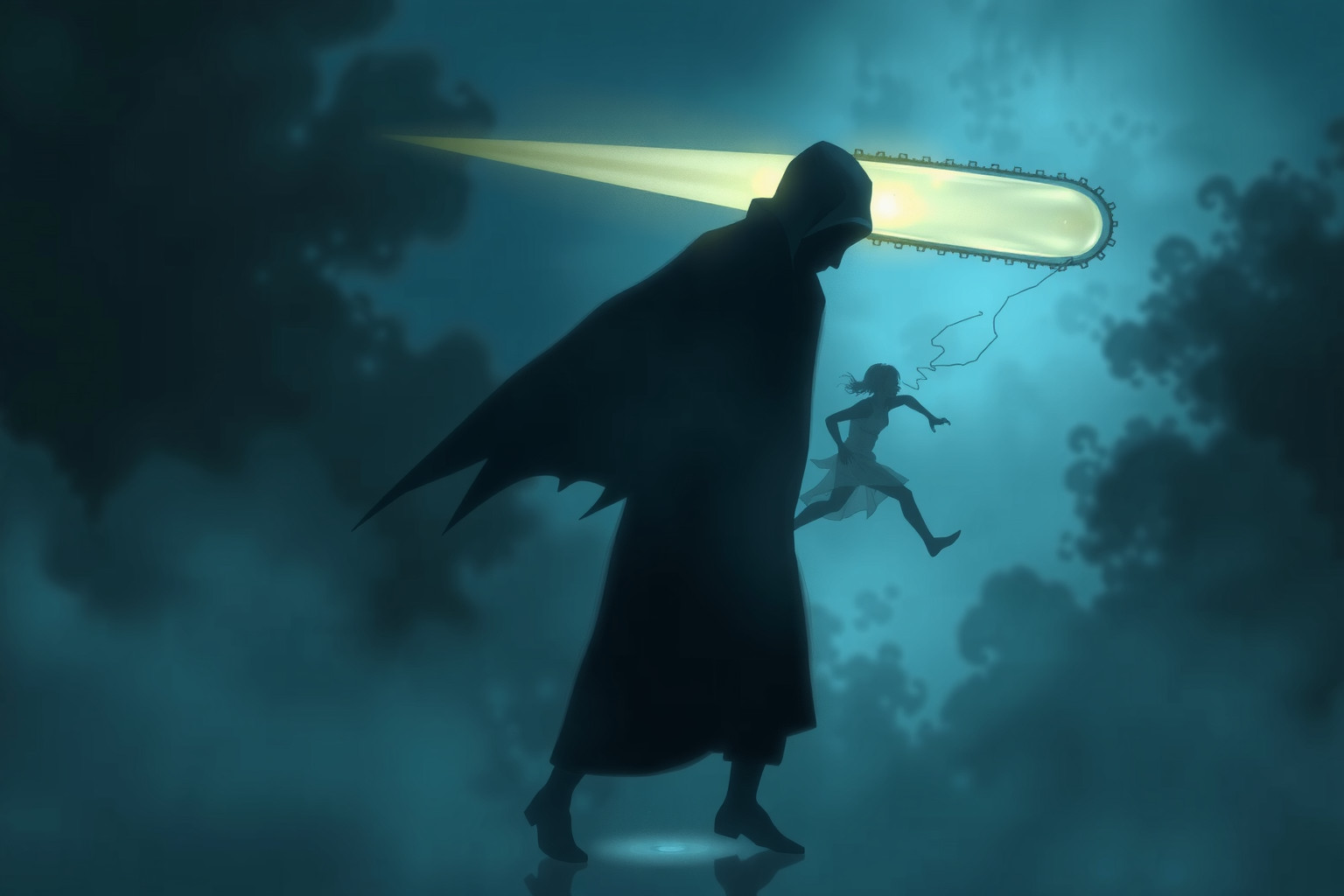 Sognare una sega a catena inseguita riflette ansia e pericoli nascosti.