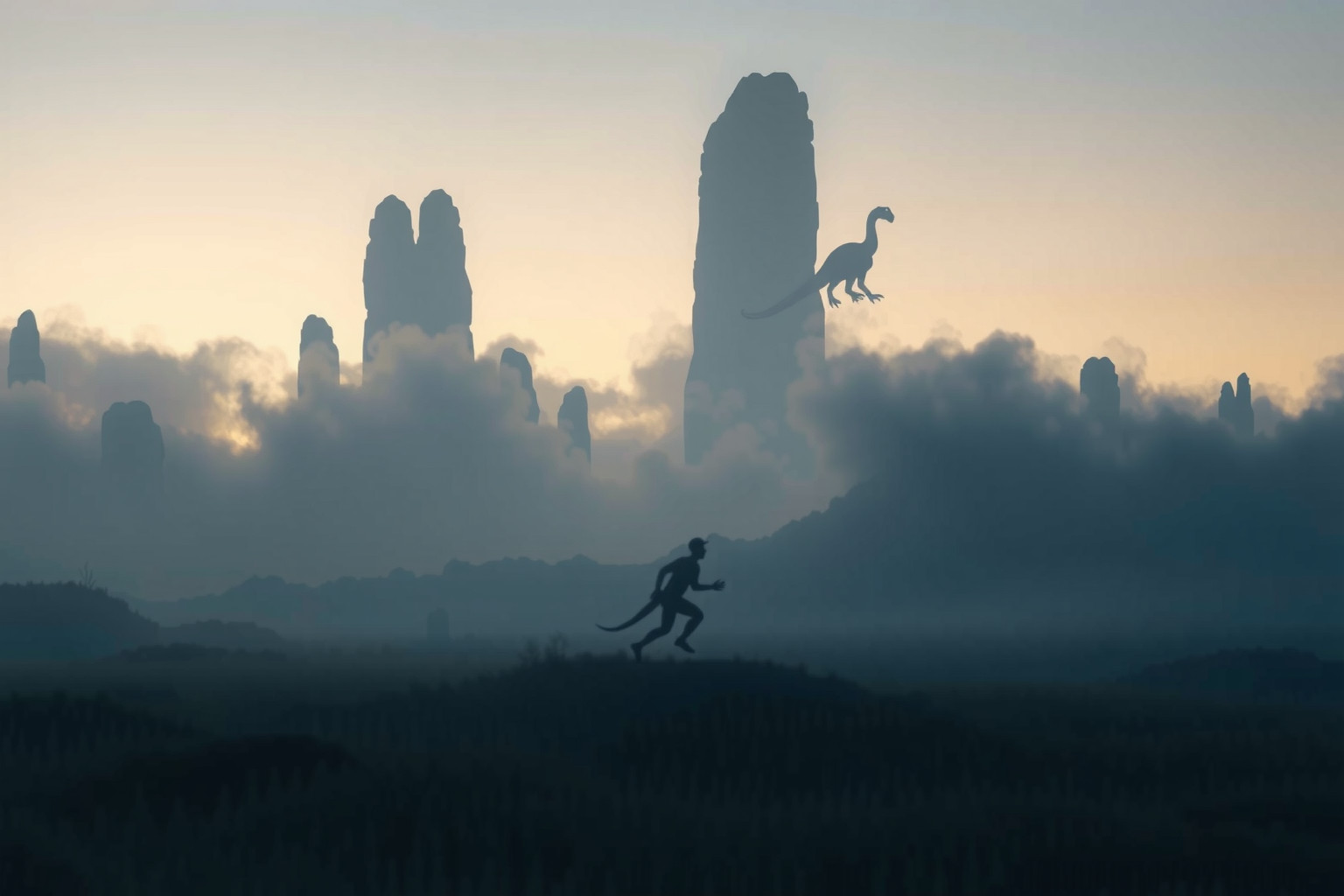 Sognare dinosauri inseguitori riflette paure inconsce e sfide imminenti.