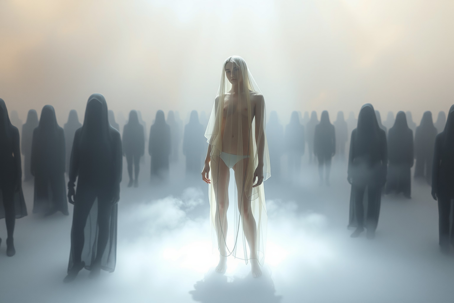 Sognare nudità pubblica riflette ansia sociale e vulnerabilità interiore.