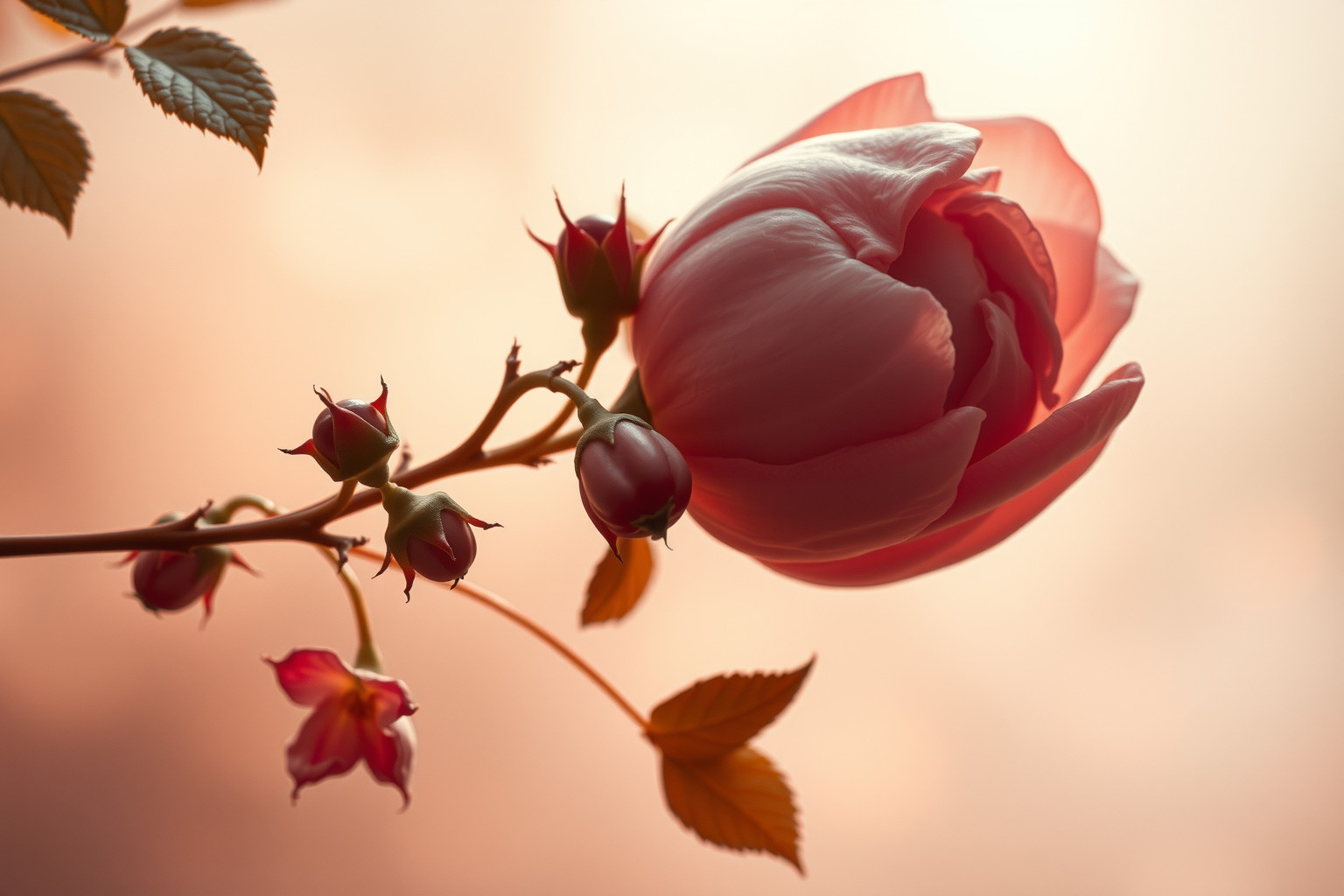 Sognare spine di rosa canina simboleggia dolore e autodifesa emozionale.