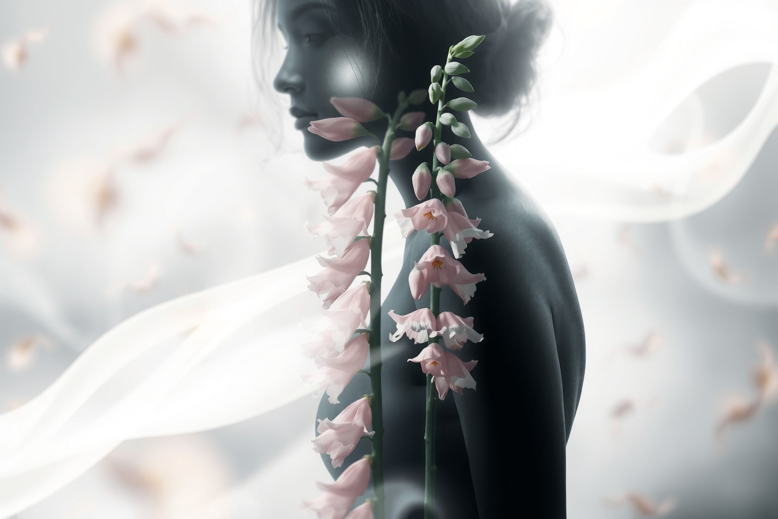 Sognare la trasformazione in delphinium simboleggia crescita spirituale e rinascita.