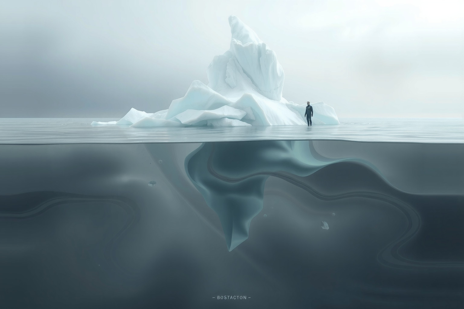 Sognare un iceberg travolgente indica emozioni negative nascoste e travolgenti.