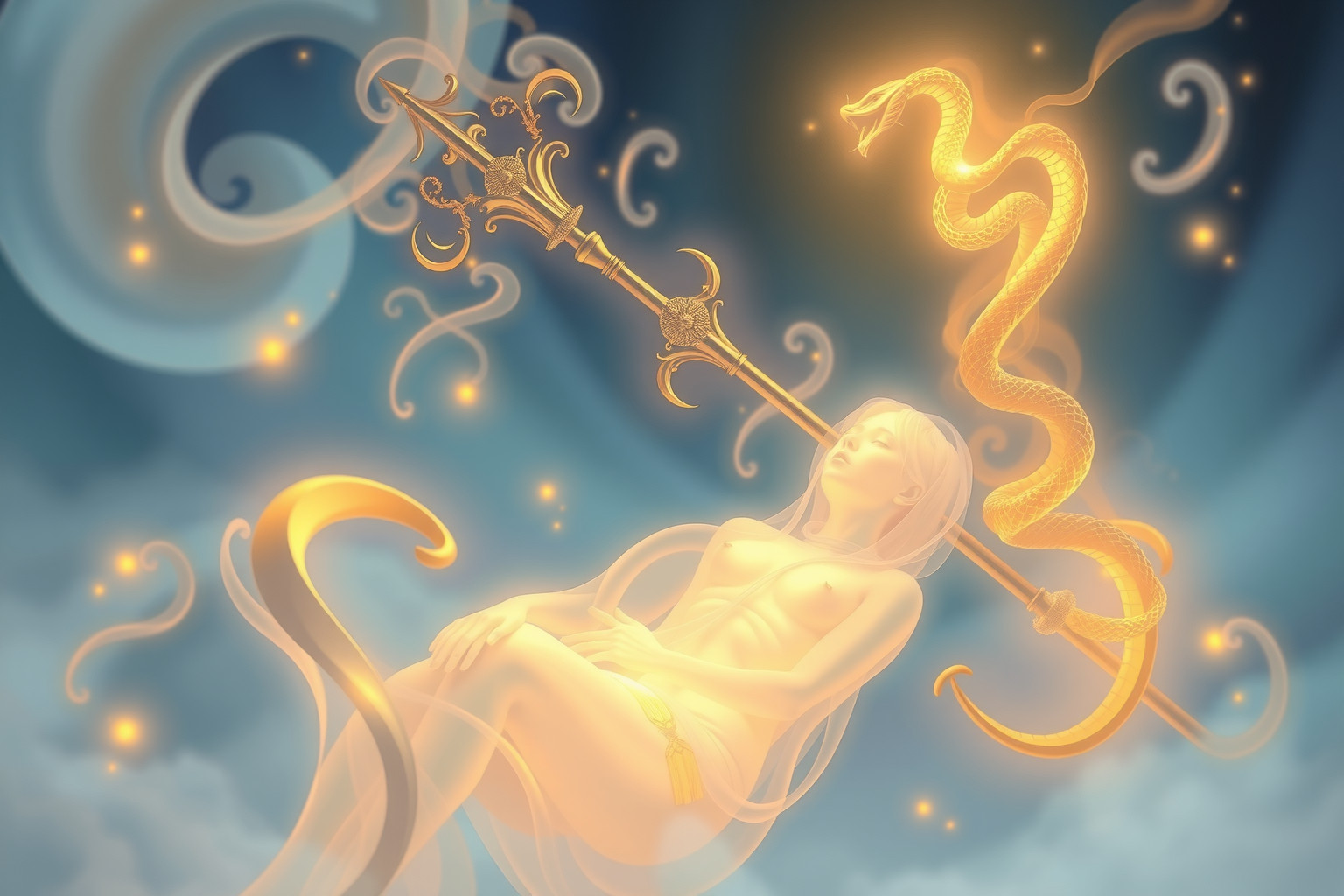 Sognare il Bastone di Asclepio simboleggia guarigione e speranza.