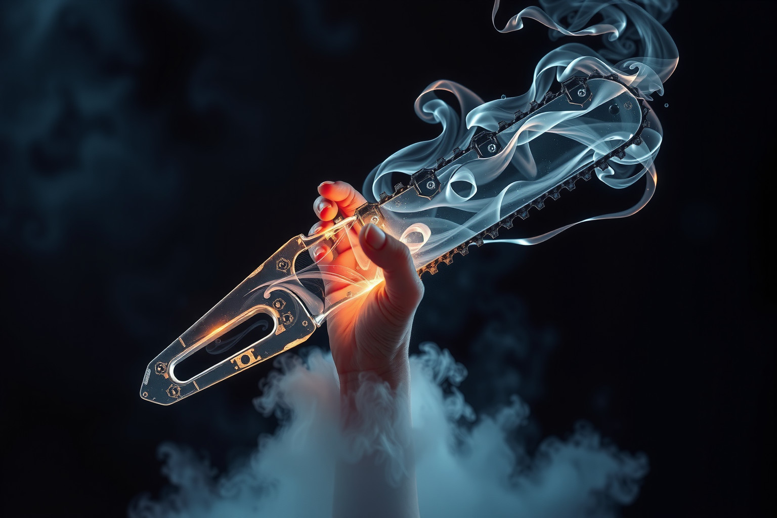 Sognare una sega a catena indica forza e controllo interiore.