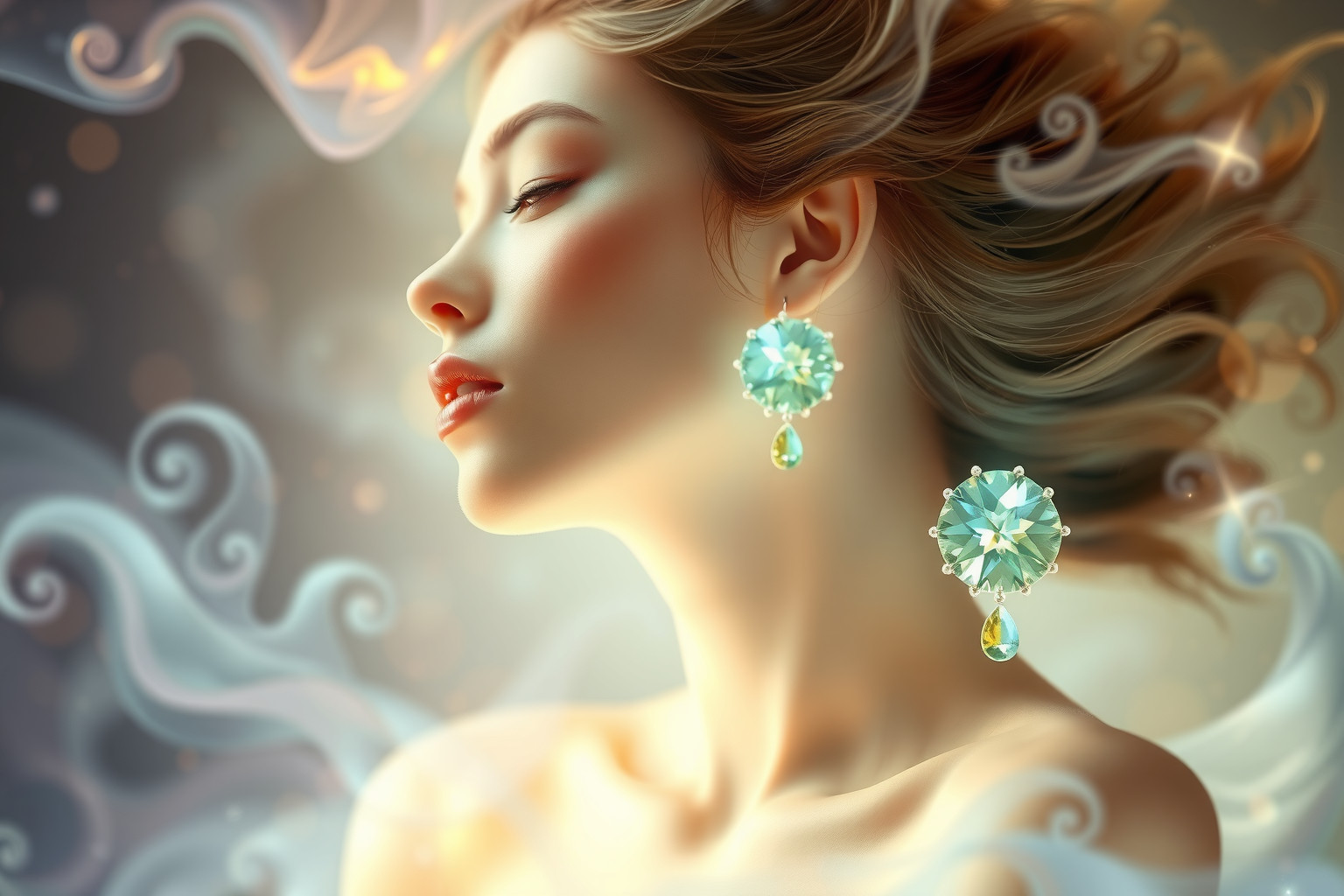 Sognare orecchini con crisoberillo simboleggia protezione e chiarezza interiore.