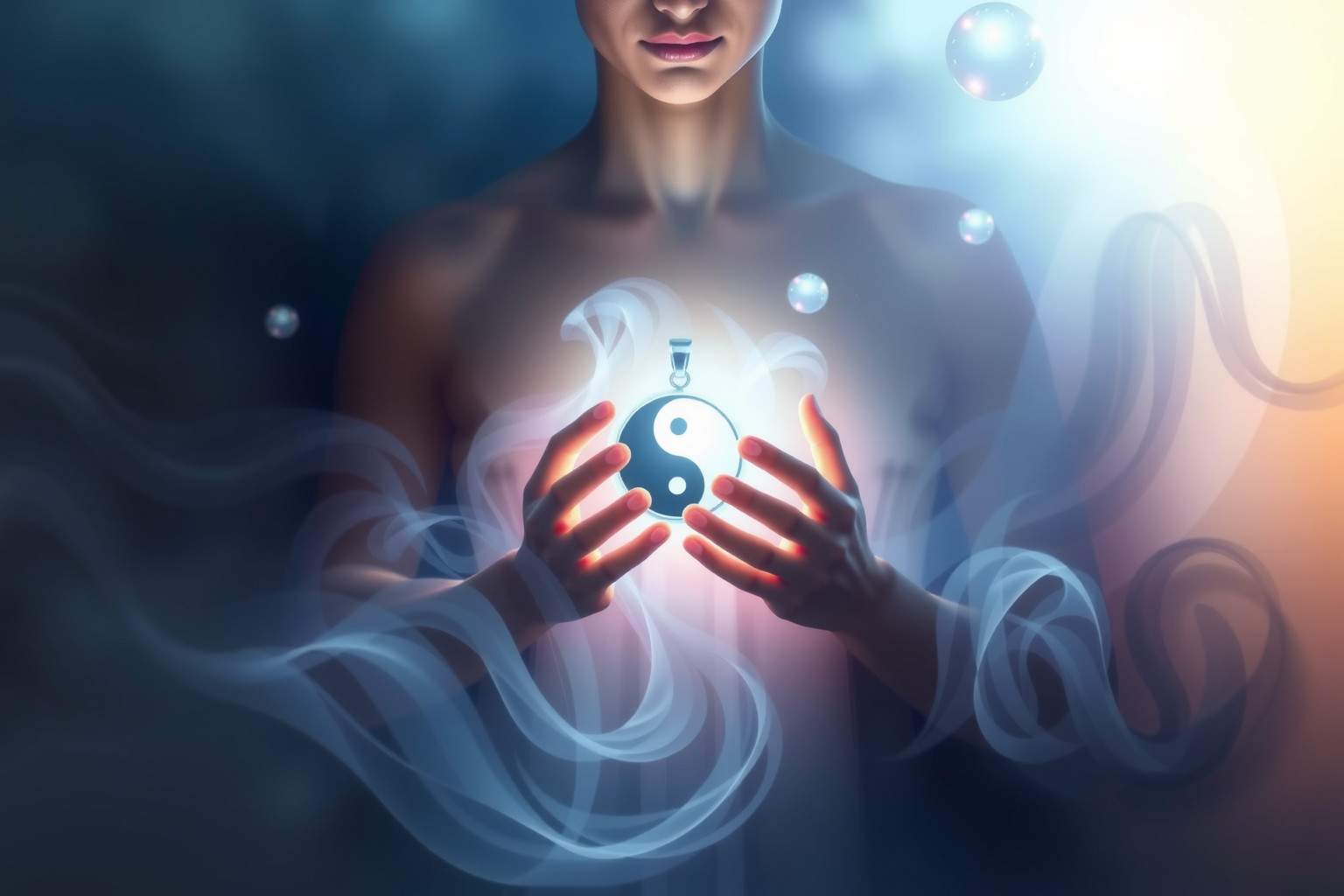 Sognare un ciondolo Yin Yang simboleggia equilibrio interiore profondo.