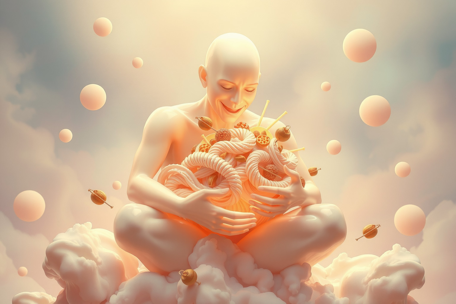 Sognare eccesso cibo riflette ansie su controllo e autostima.