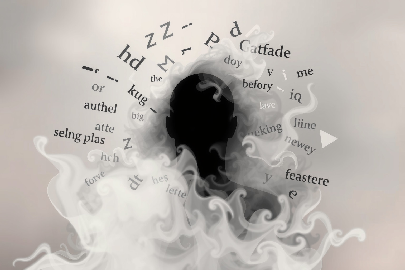 Sognare parole mancanti riflette insicurezza nell’esprimersi stranamente.