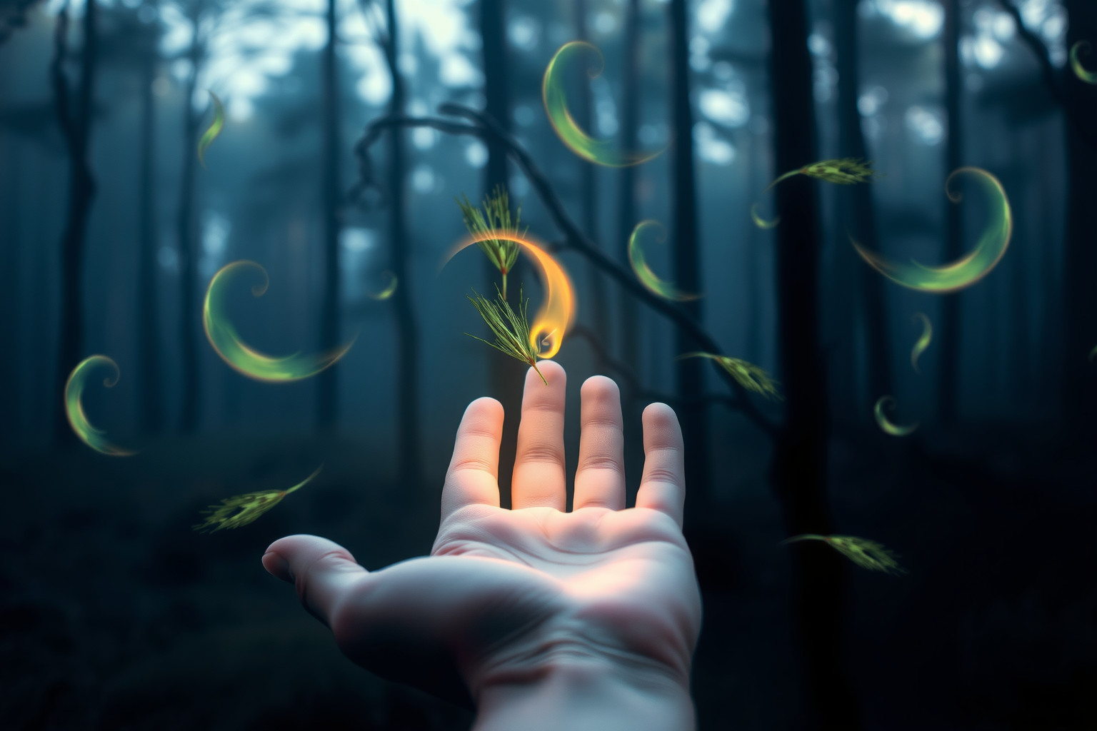 Raccogliere aghi di pino simboleggia speranza e rinascita interiore.