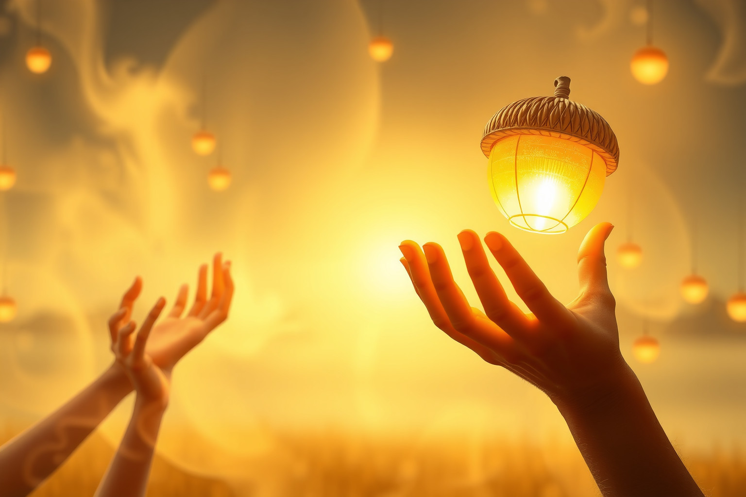 Sognare ghiande simboleggia ricchezza e successo imminente.