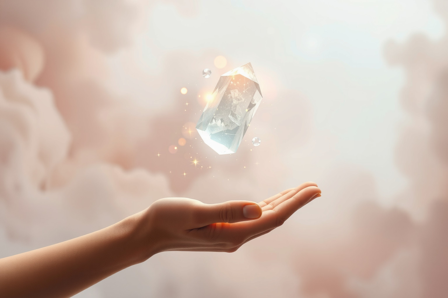 Ricevere un cristallo di vetro in sogno simboleggia chiarezza interiore.
