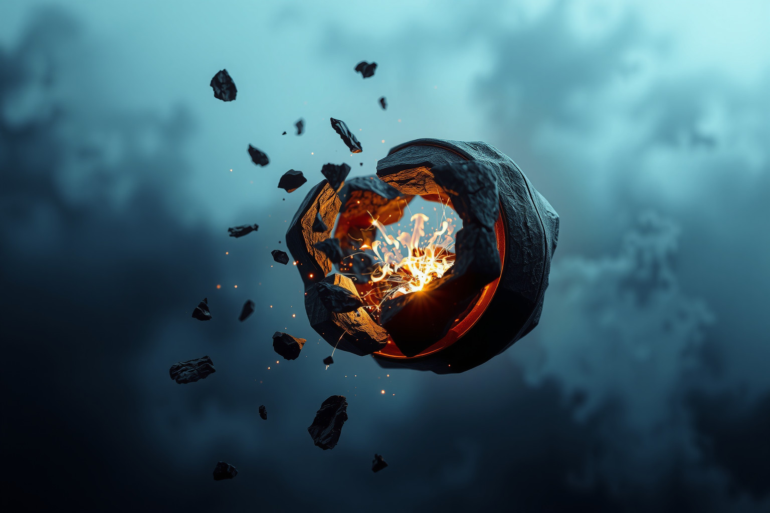 Sognare di rompere un contenitore di carbone indica perdita di energia.