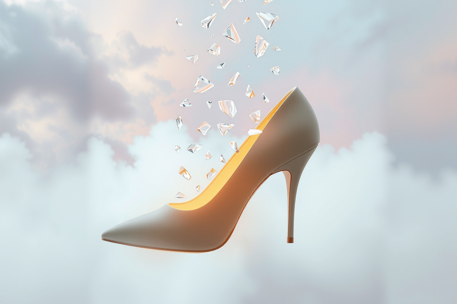 Sognare di rompere un tacco simboleggia insicurezza e cambiamenti imminenti.