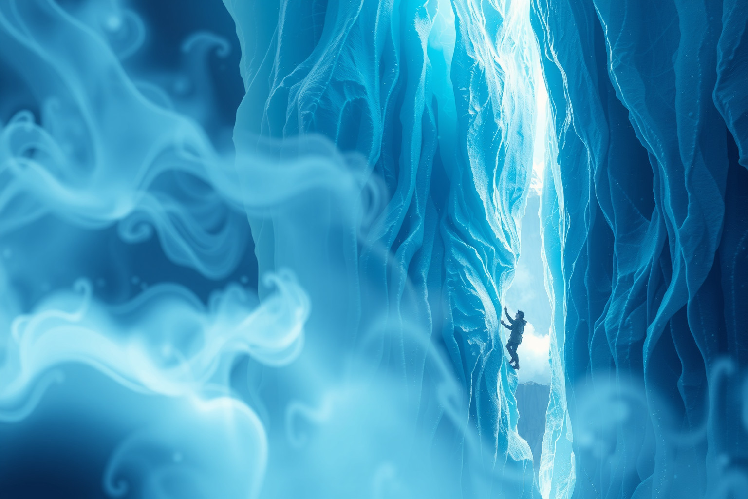 Sognare scalare ghiaccio simboleggia sfide da superare con determinazione.