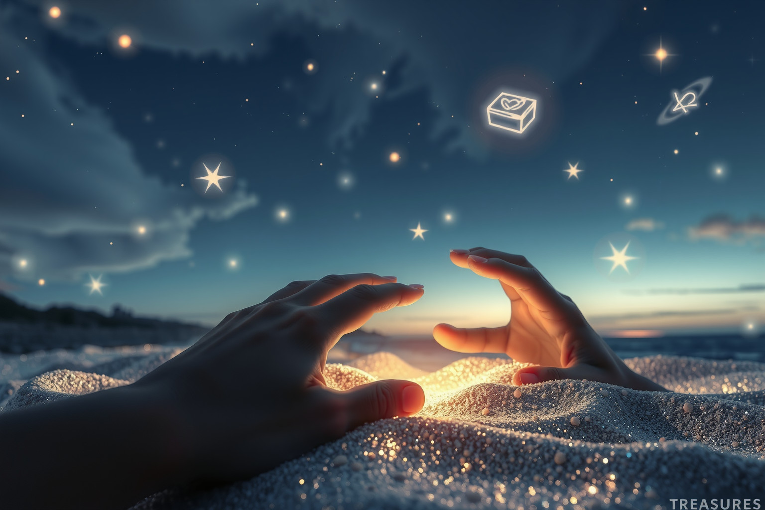 Scavare nei sogni simboleggia ricerca di ricchezze interiori nascoste.