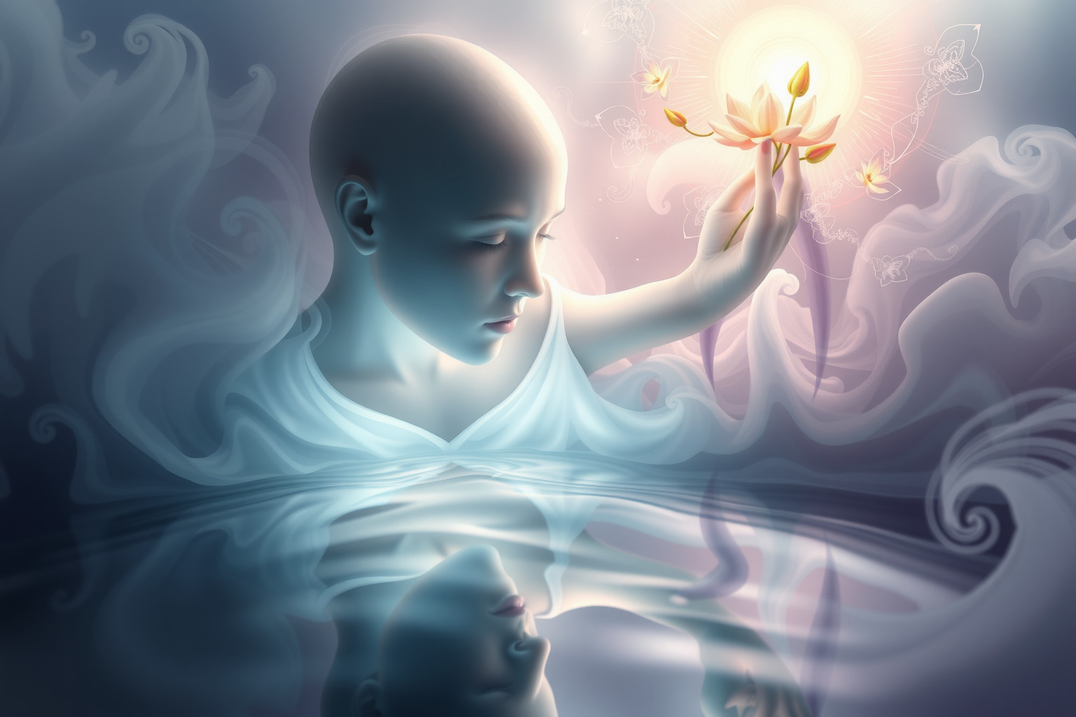 Specchiarsi nei sogni riflette trasformazioni profonde della propria identità.