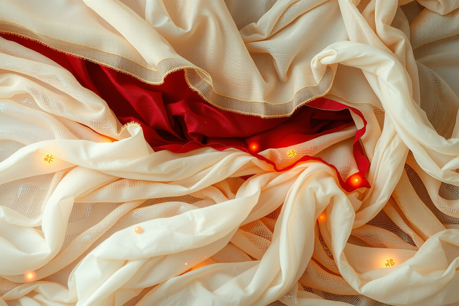 Sognare di danneggiare il damasco simboleggia perdita di armonia.