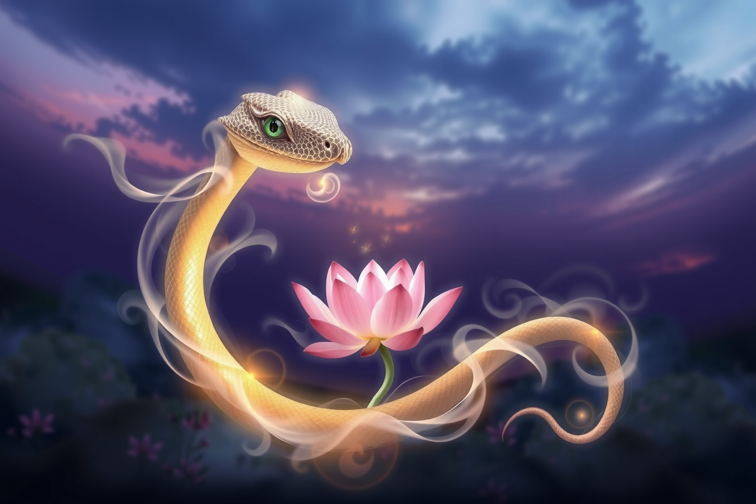 Sognare serpenti simboleggia paura, trasformazione e antica saggezza interiore.