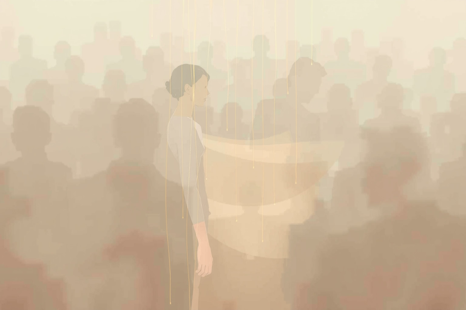 Sognare di urinare in pubblico riflette paura di giudizi sociali.