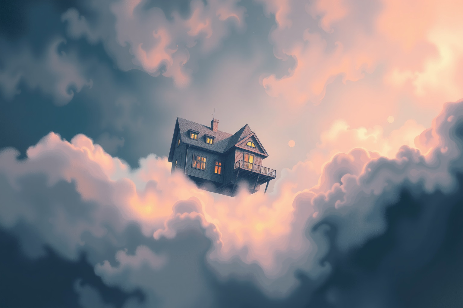 Sognare una casa inclinata simboleggia instabilità emotiva e cambiamenti.