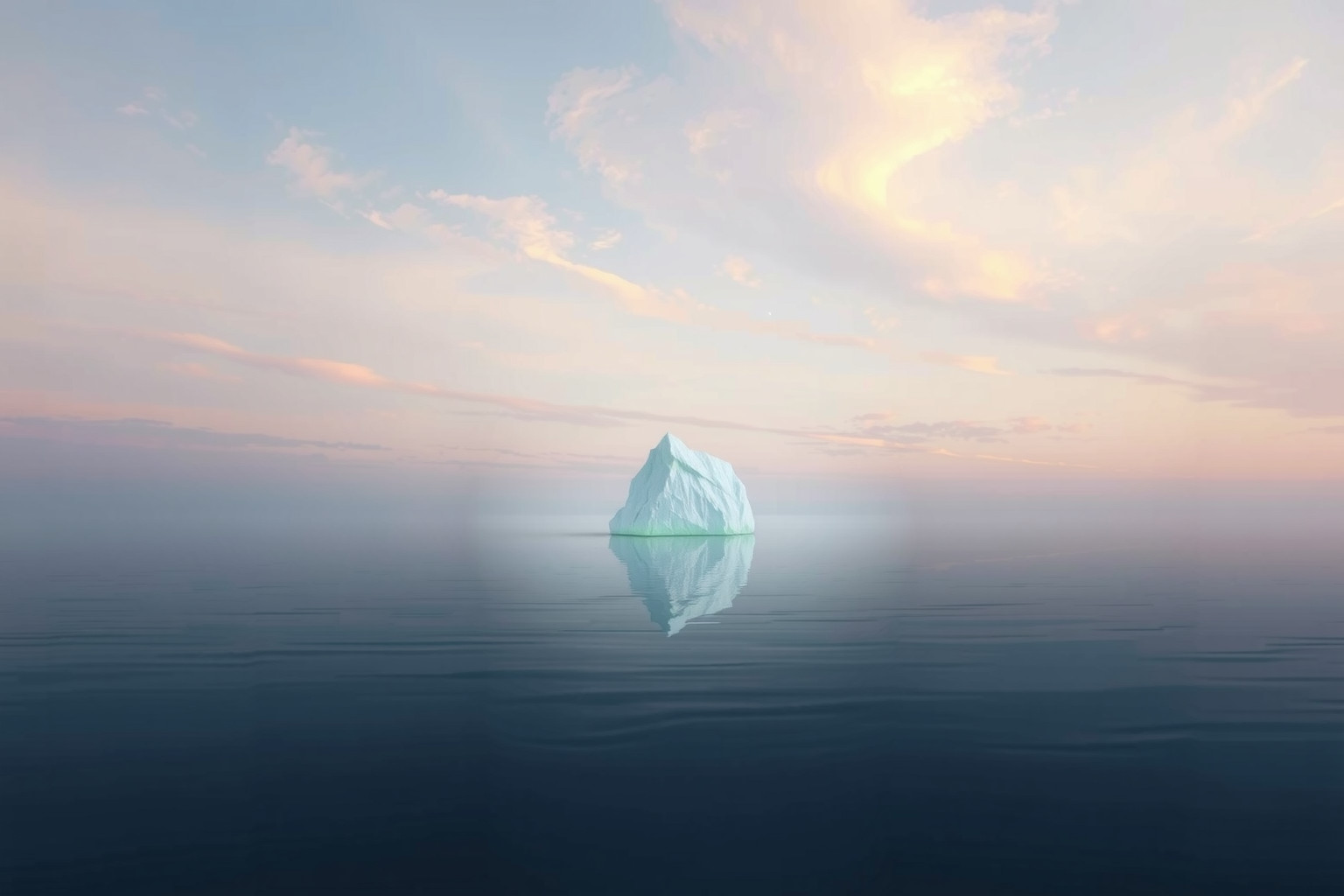 Sognare iceberg calmi nasconde pericoli nascosti sotto la superficie.