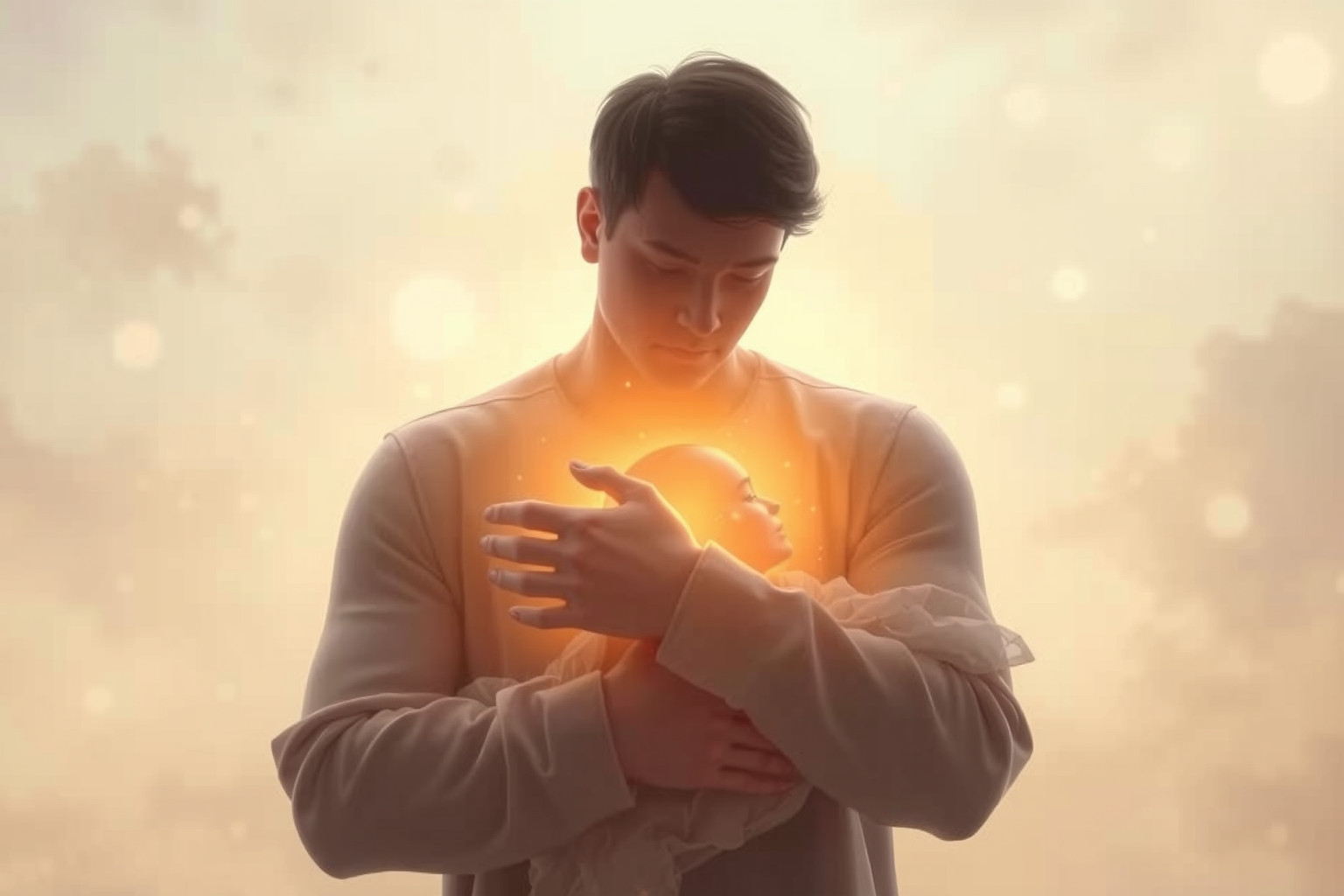 Sognare l’abbraccio del padre adottivo simboleggia protezione emotiva.