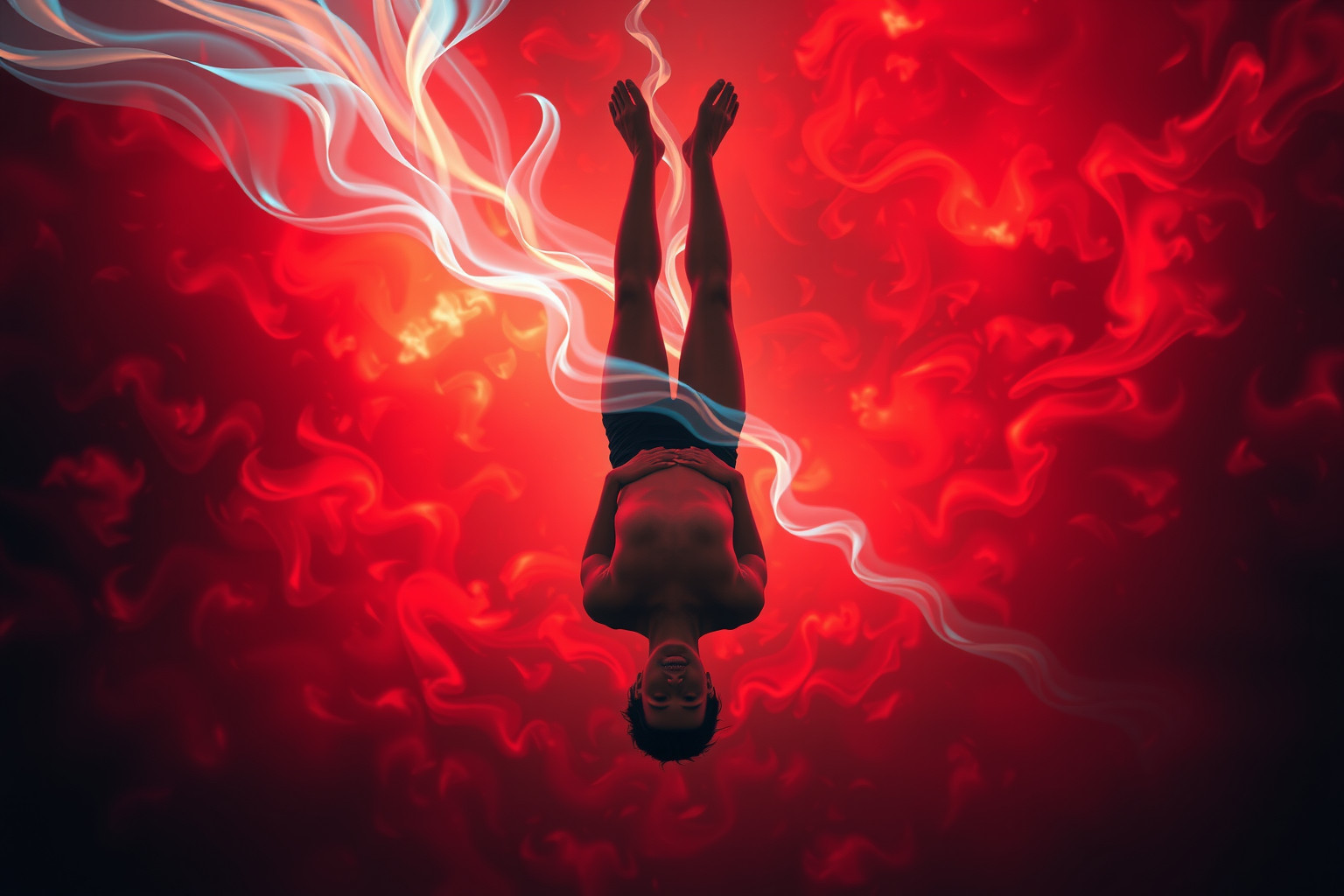Sognare l’inferno a testa in giù simboleggia liberazione interiore profonda.