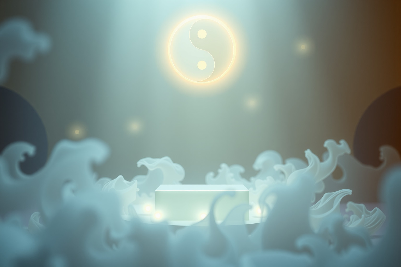 Sognare lo Yin Yang in luogo sacro simboleggia equilibrio spirituale profondo.